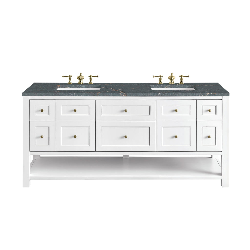 Bright White / Parisien Bleu - 3 Faucet Holes