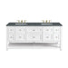 Bright White / Parisien Bleu - 3 Faucet Holes