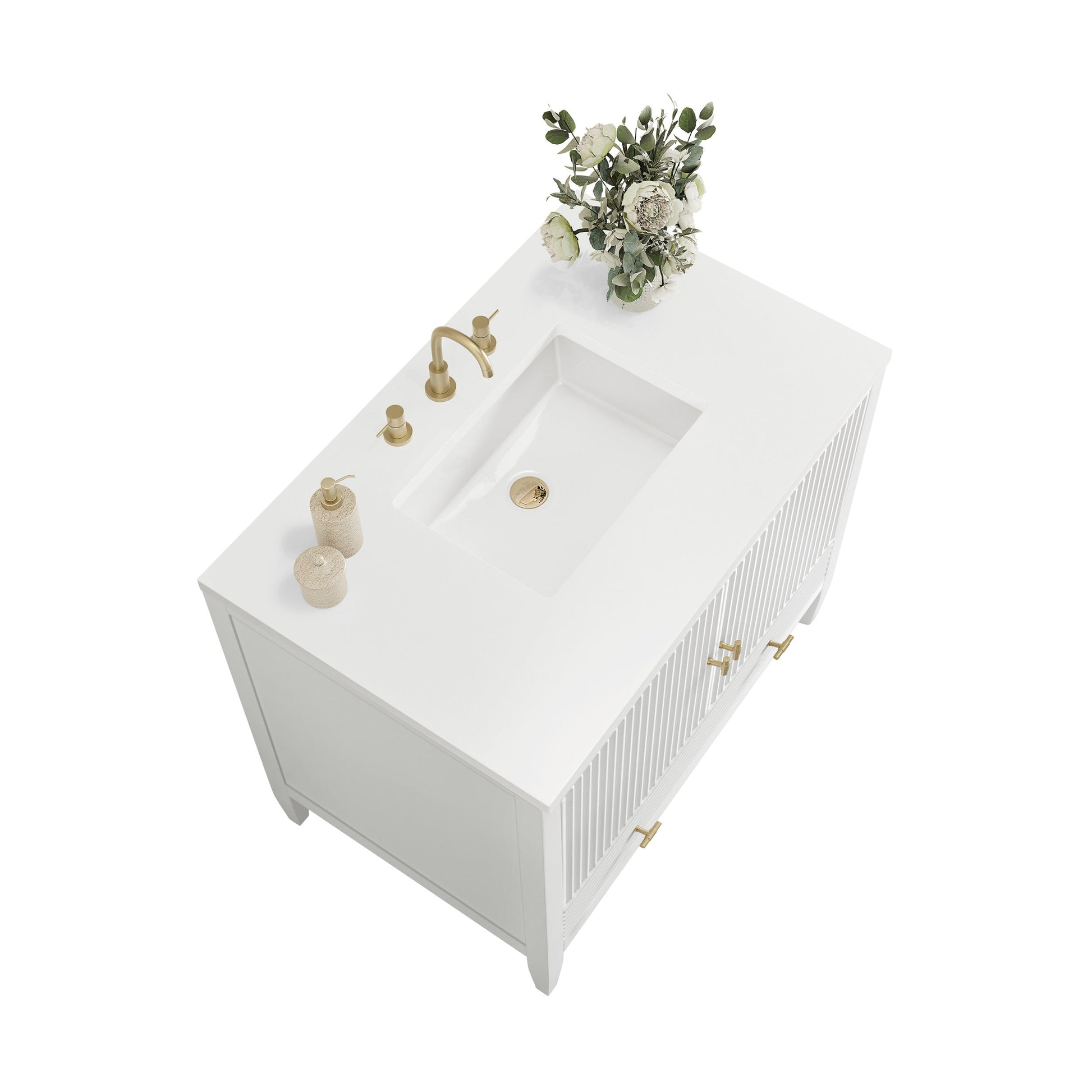 Bright White / White Zeus - 3 Faucet Holes