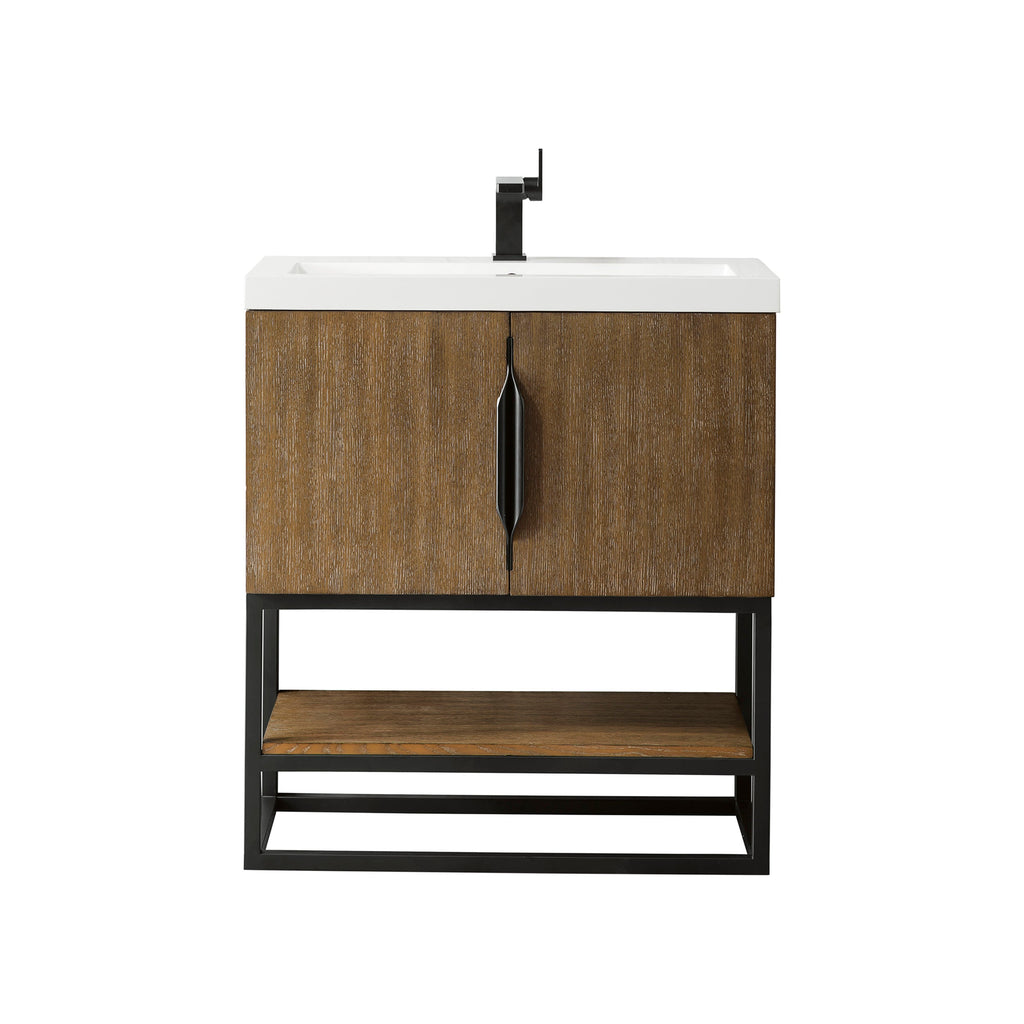 Latte Oak / Matte Black / Glossy White - 1 Faucet Hole