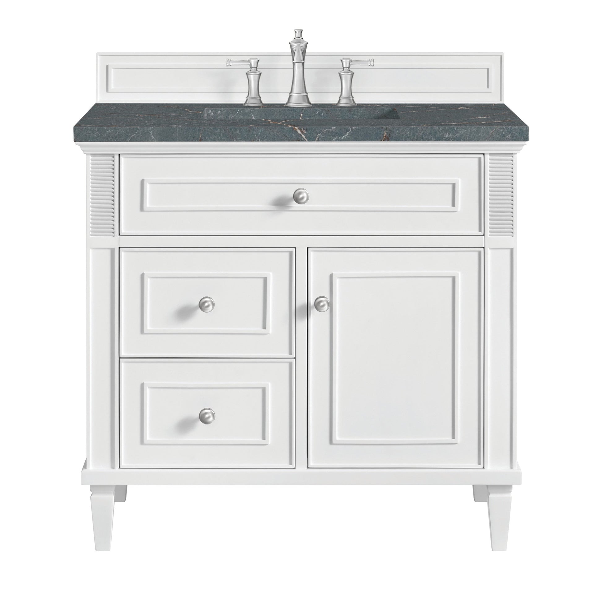 Bright White / Parisien Bleu - 3 Faucet Holes
