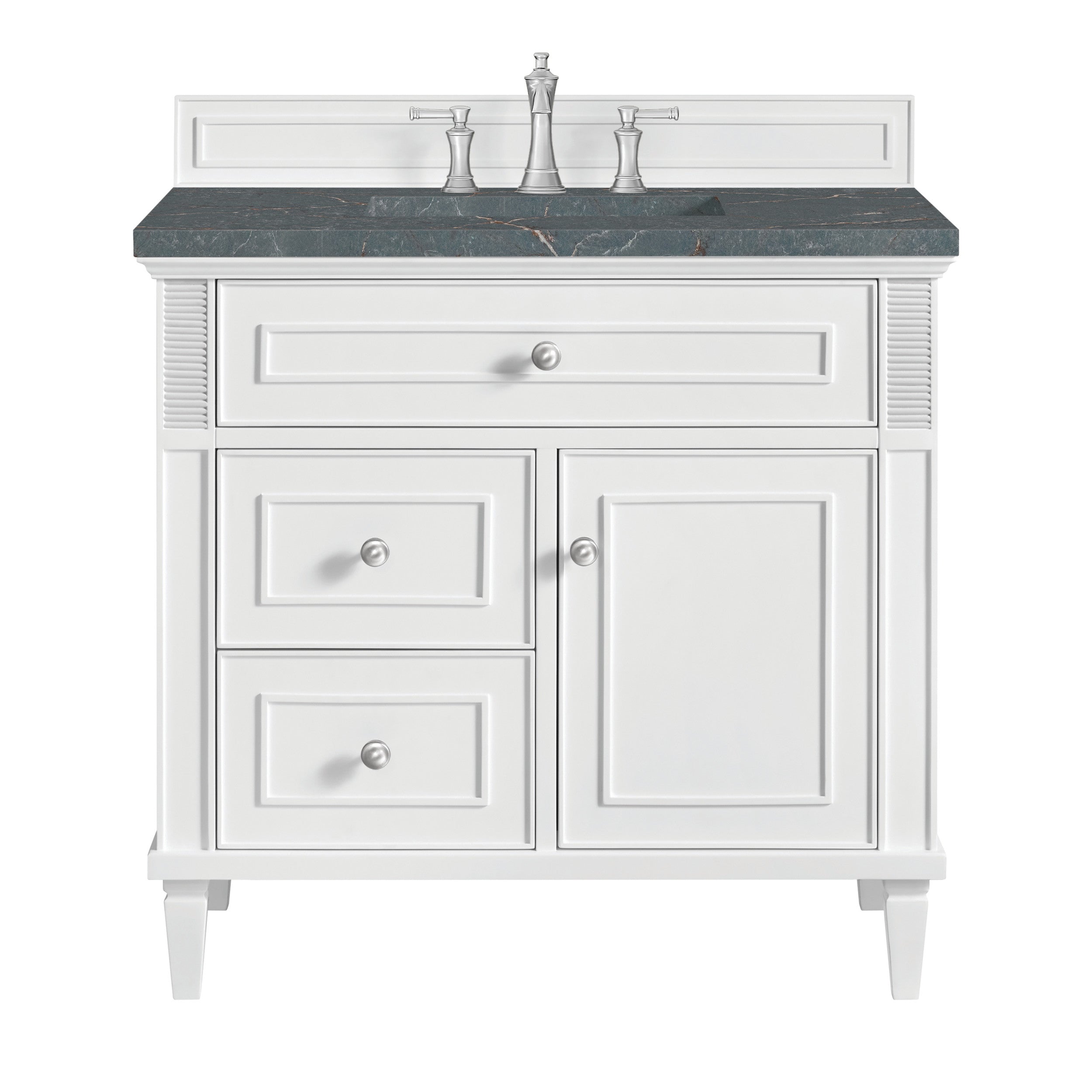 Bright White / Parisien Bleu - 3 Faucet Holes