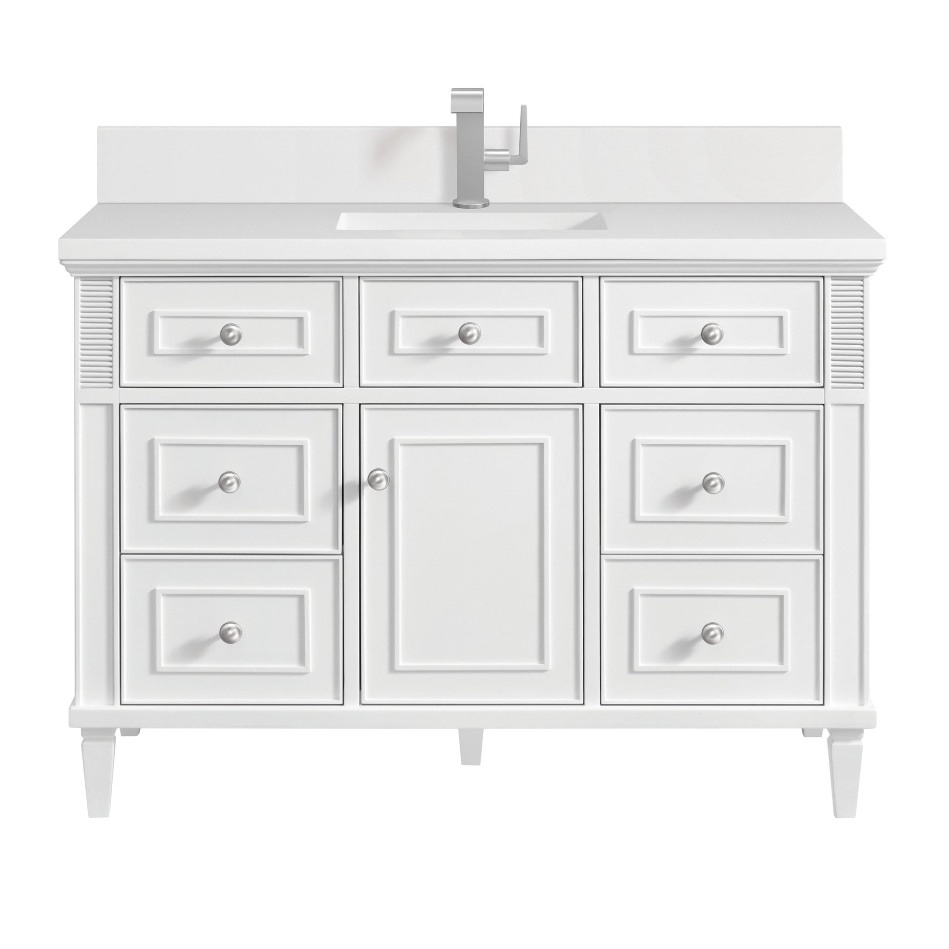 Bright White / White Zeus - 1 Faucet Hole
