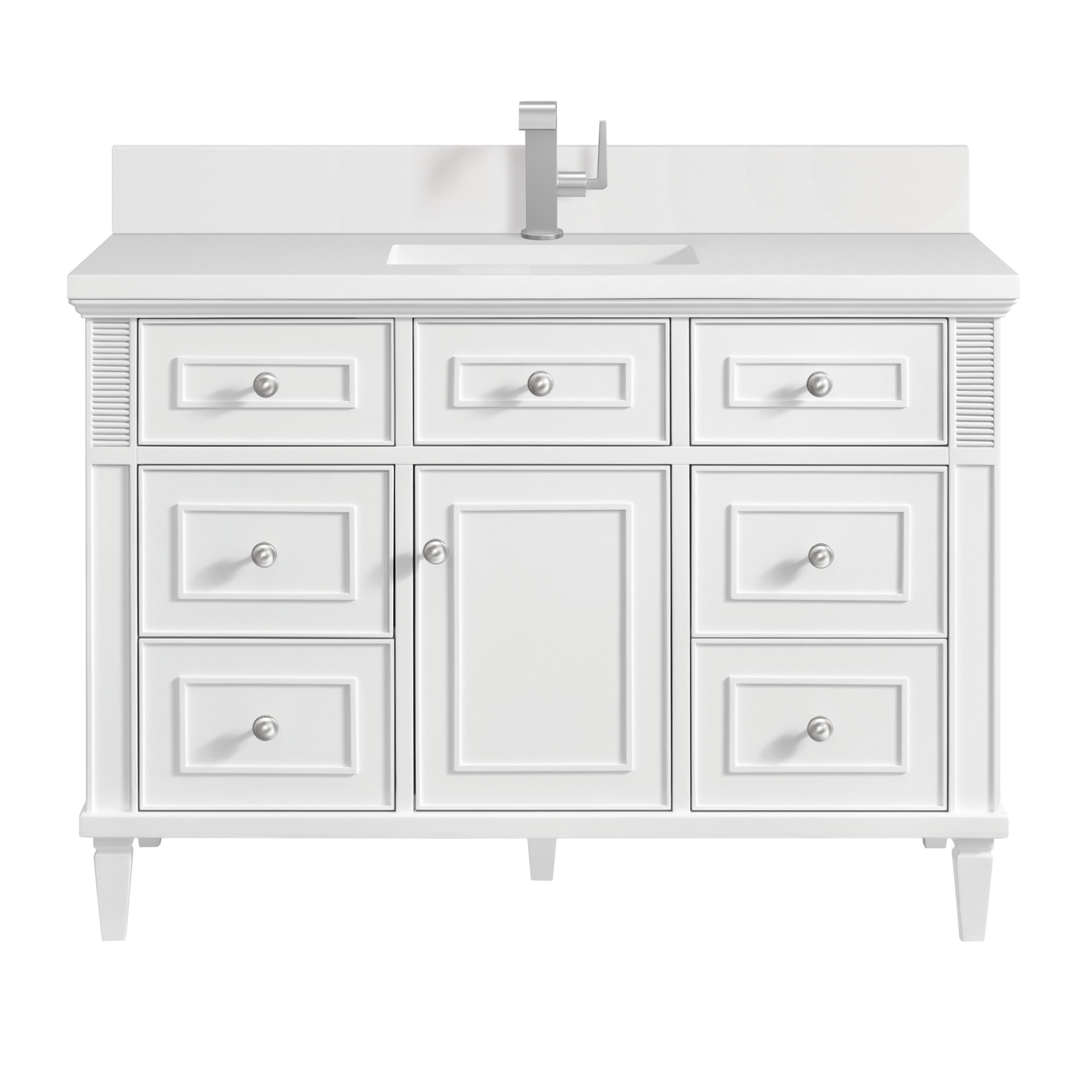 Bright White / White Zeus - 1 Faucet Hole