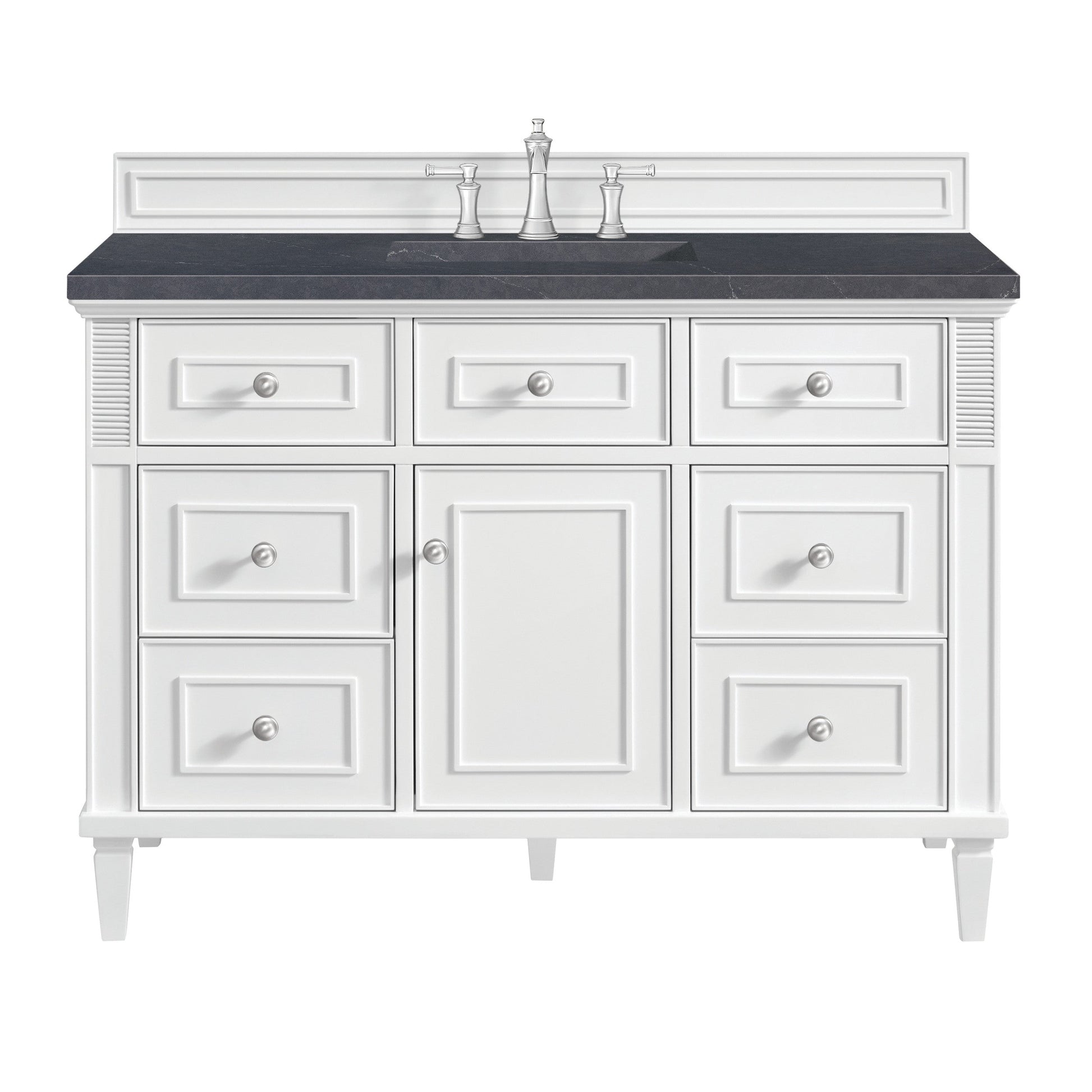 Bright White / Charcoal Soapstone - 3 Faucet Holes