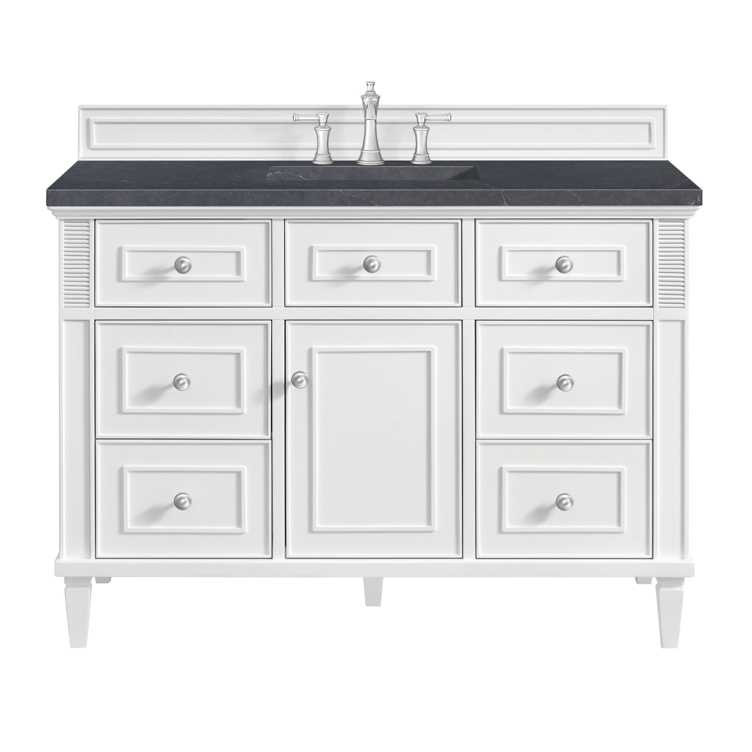 Bright White / Charcoal Soapstone - 3 Faucet Holes