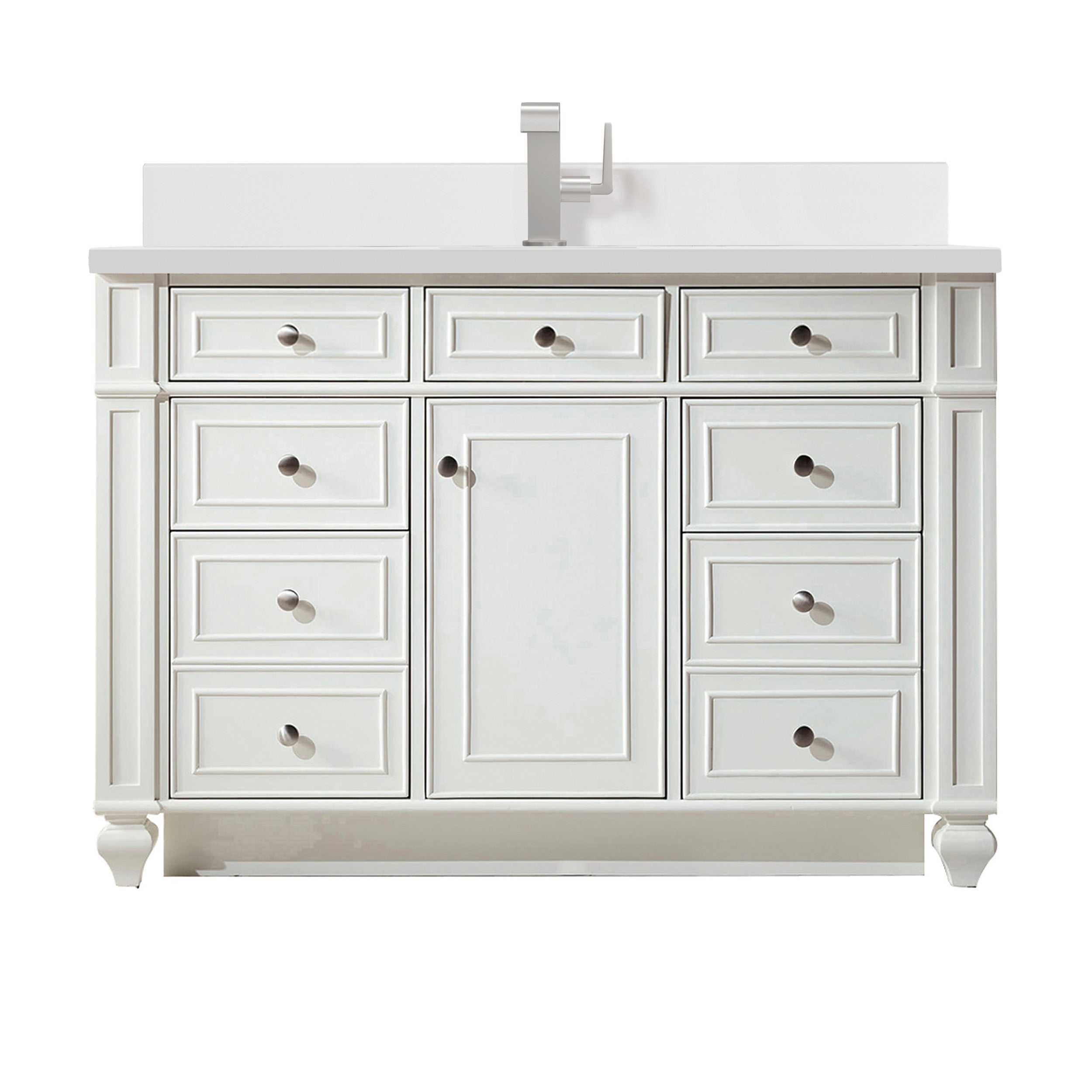 Bright White / White Zeus - 1 Faucet Hole