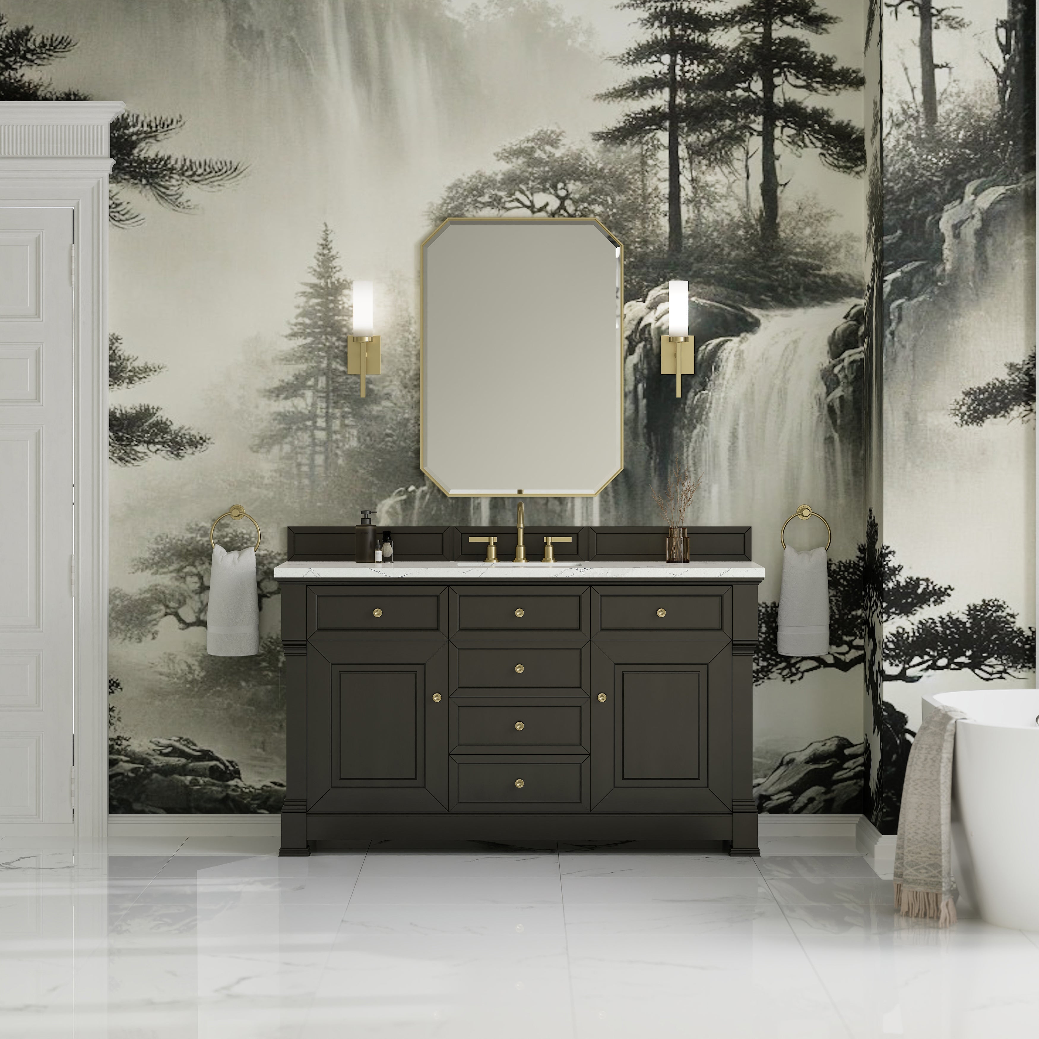 Black Onyx / Ethereal Noctis - 3 Faucet Holes