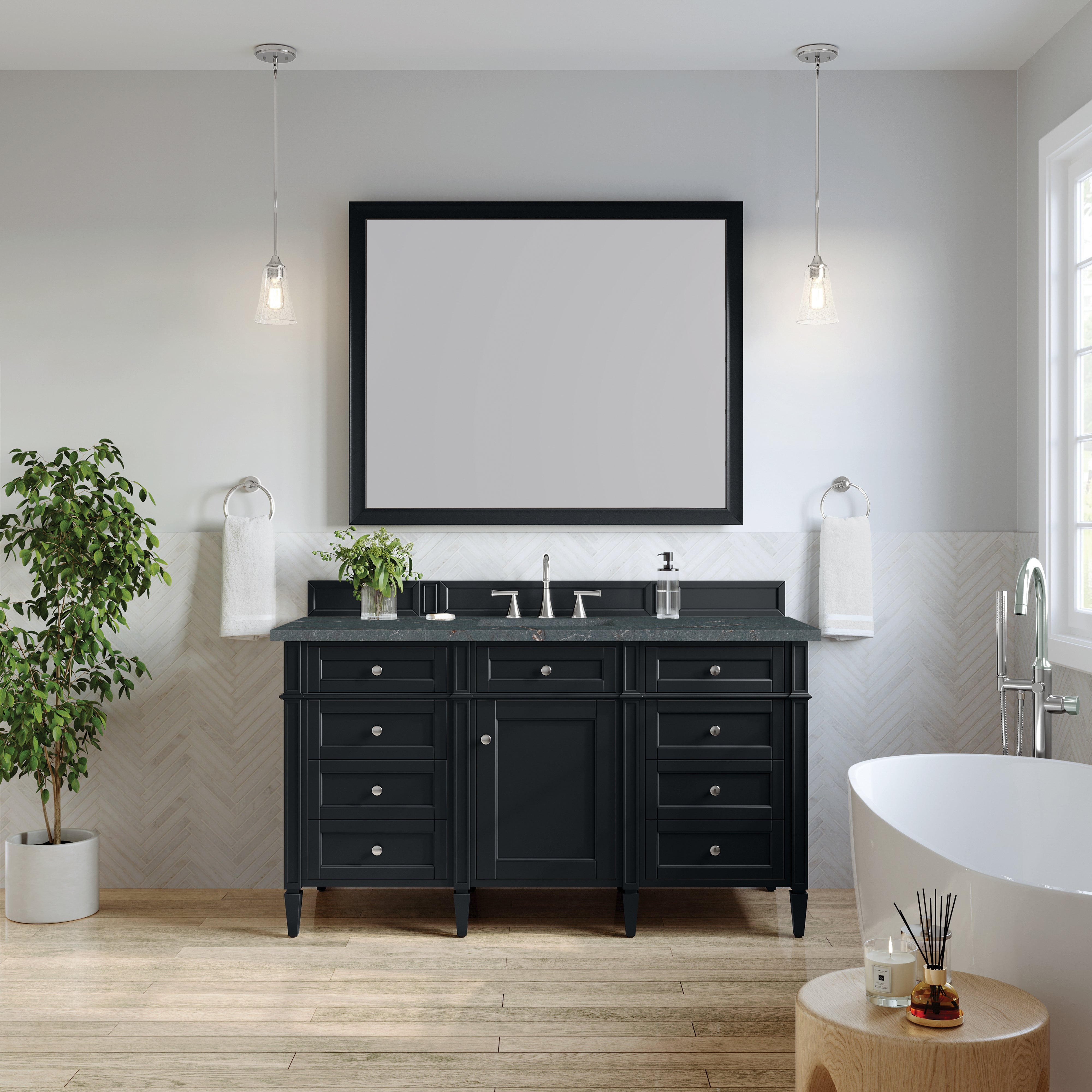 Black Onyx / Parisien Bleu - 3 Faucet Holes