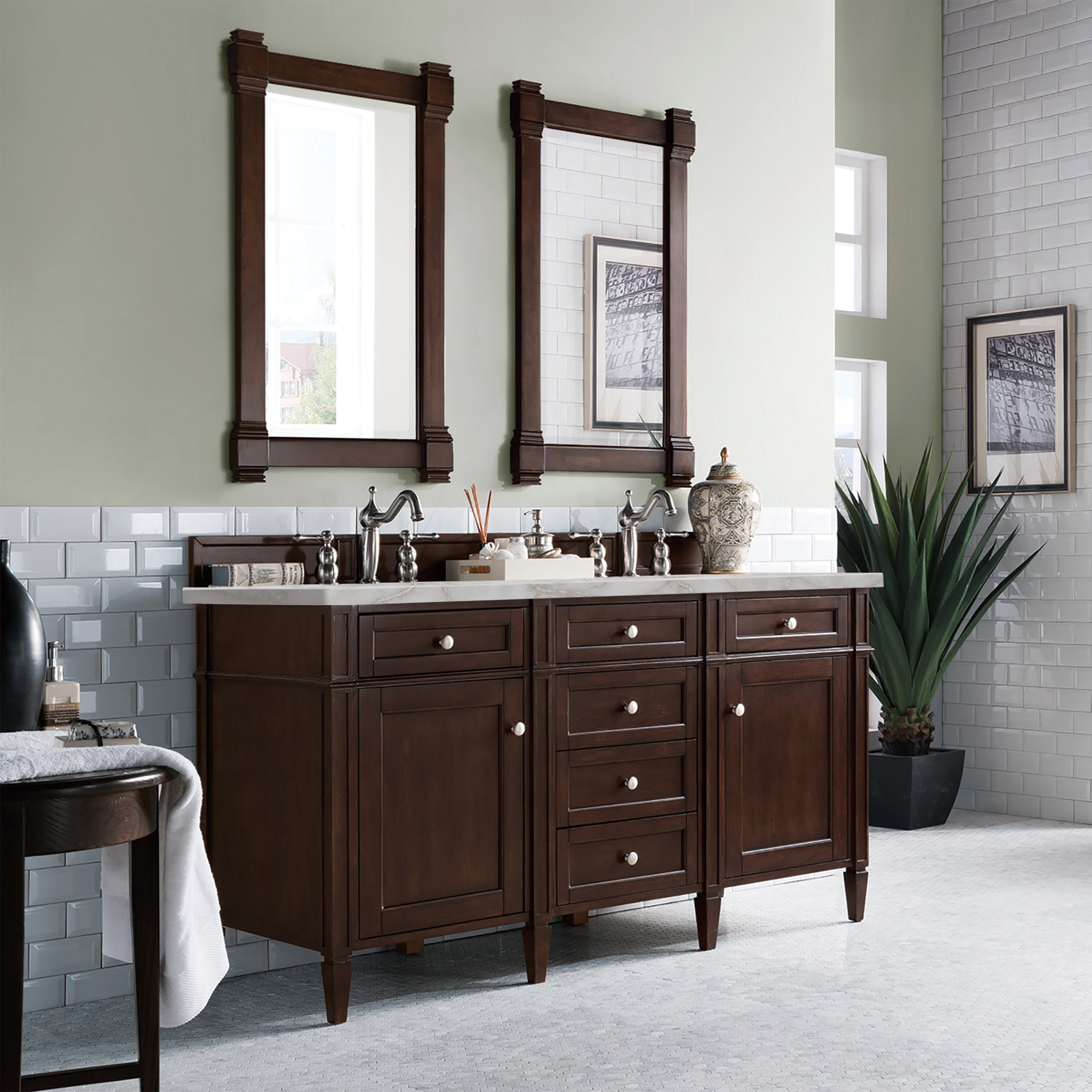 Burnished Mahogany / Victorian Silver - 3 Faucet Holes