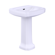 Toto Guinevere 24 3/8" x 19 7/8" Rectangular Pedestal Bathroom Sink For Single Hole Faucets