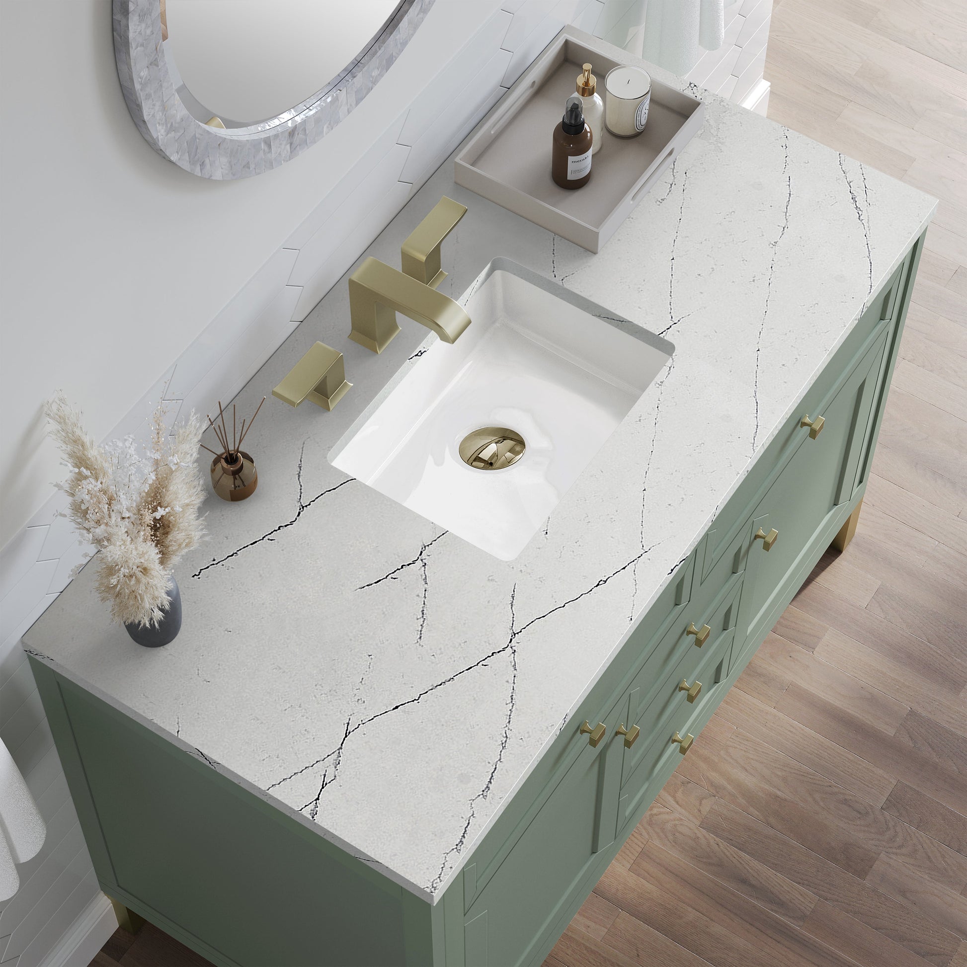 Smokey Celadon / Ethereal Noctis - 3 Faucet Holes