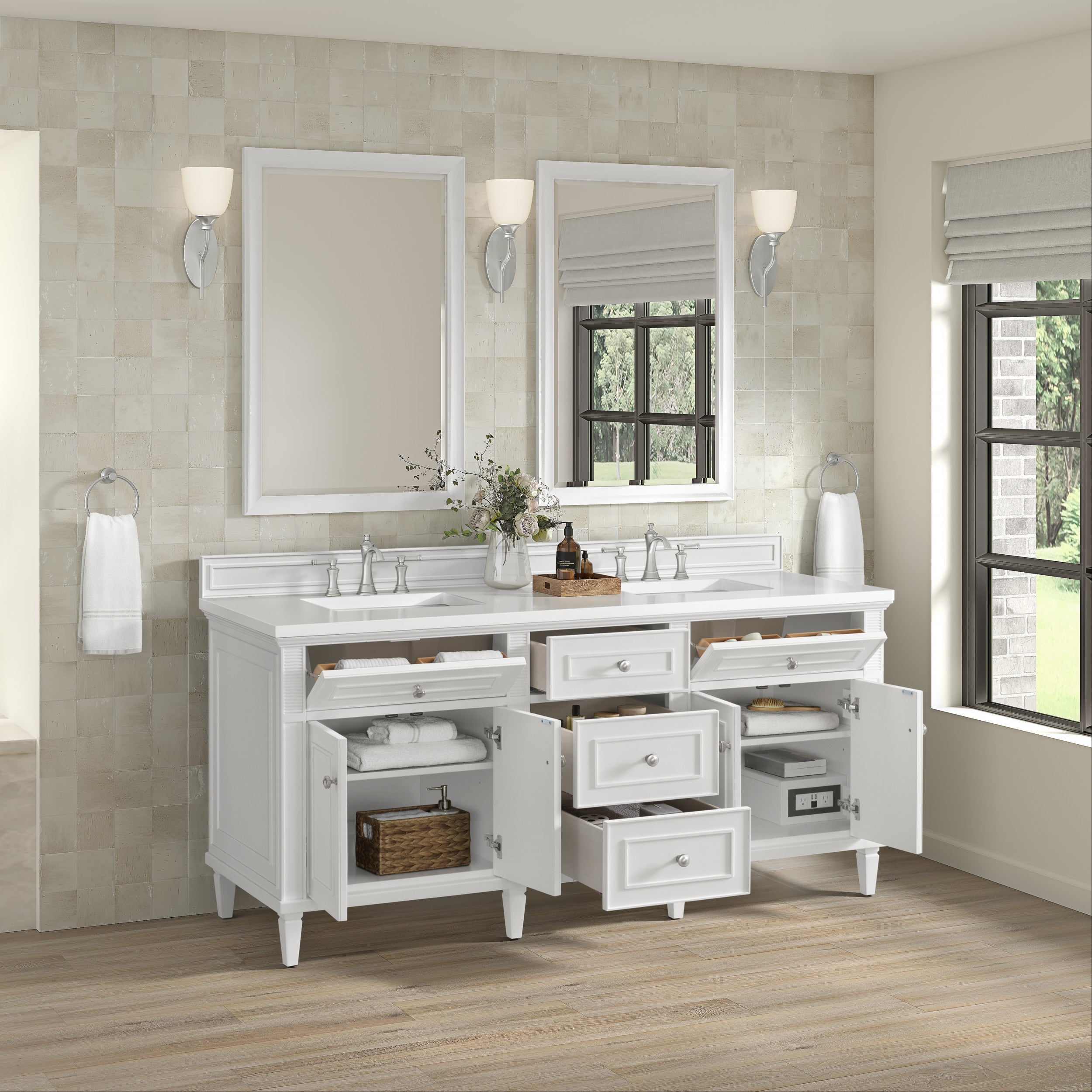 Bright White / White Zeus - 3 Faucet Holes