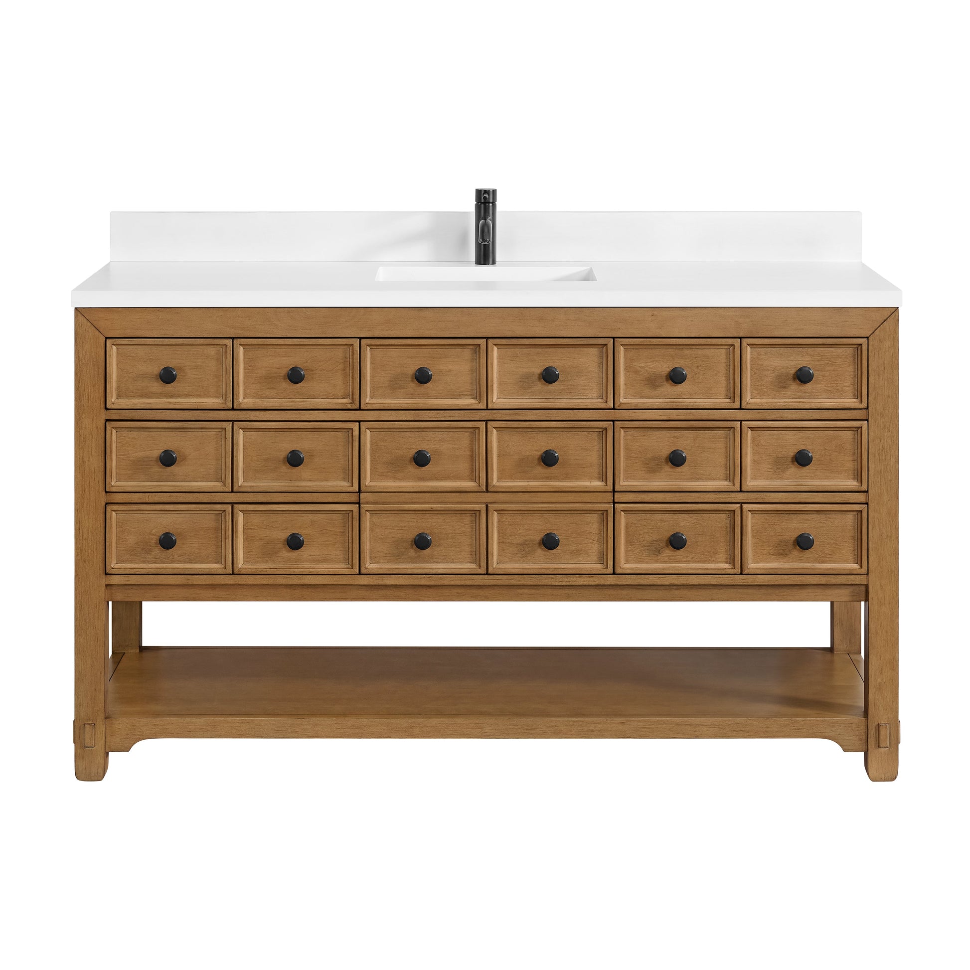 Amber Birch / White Zeus - 1 Faucet Hole