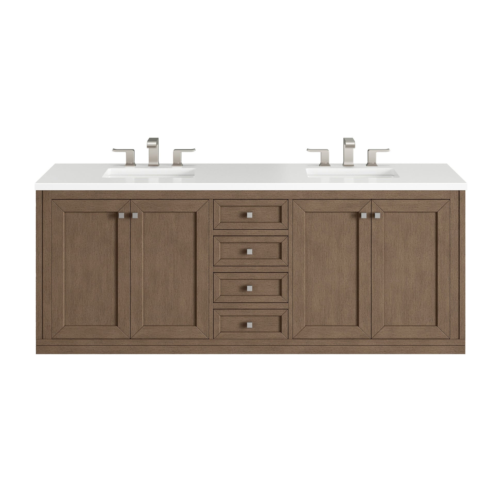 Whitewashed Walnut / White Zeus - 3 Faucet Holes
