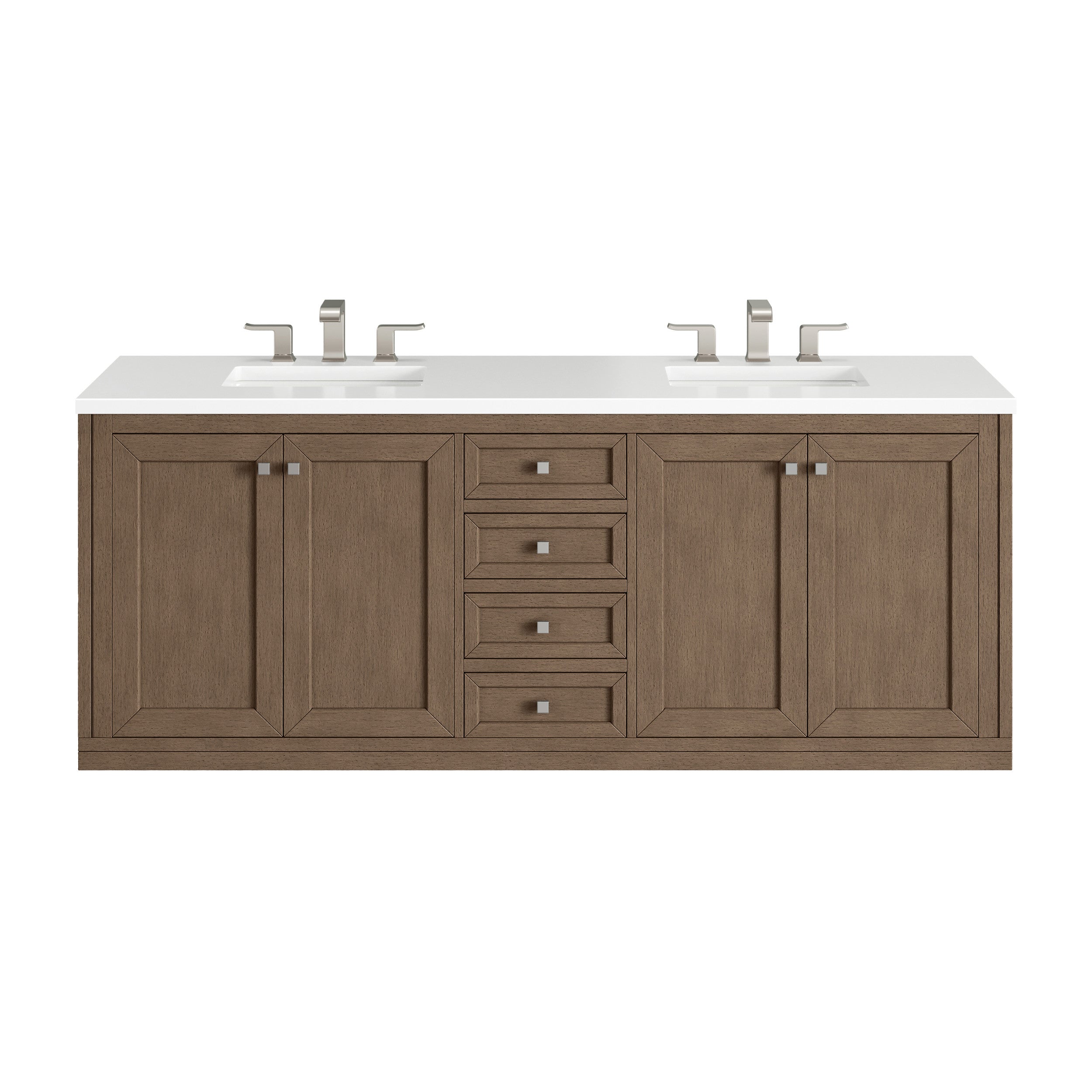 Whitewashed Walnut / White Zeus - 3 Faucet Holes