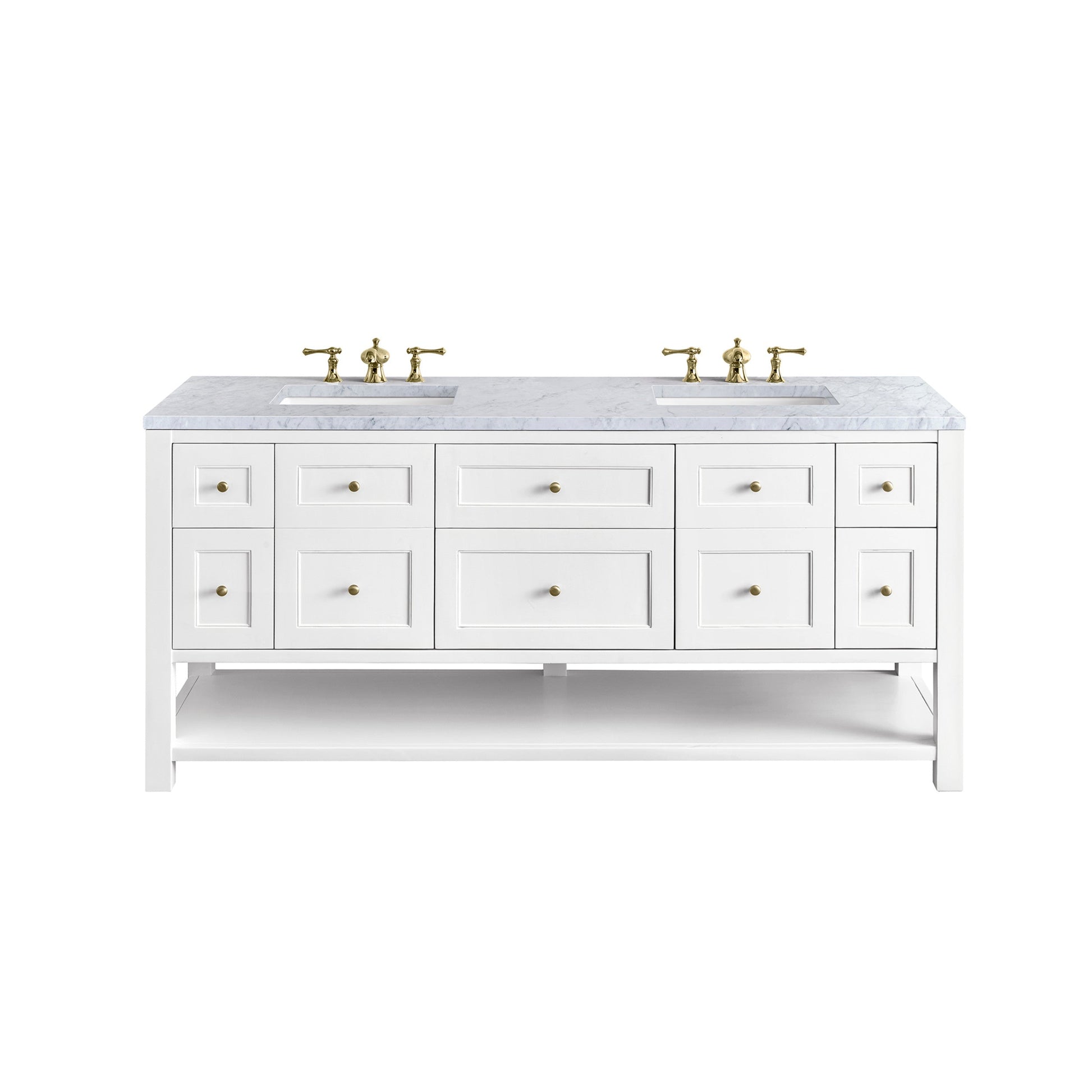 Bright White / Carrara White - 3 Faucet Holes