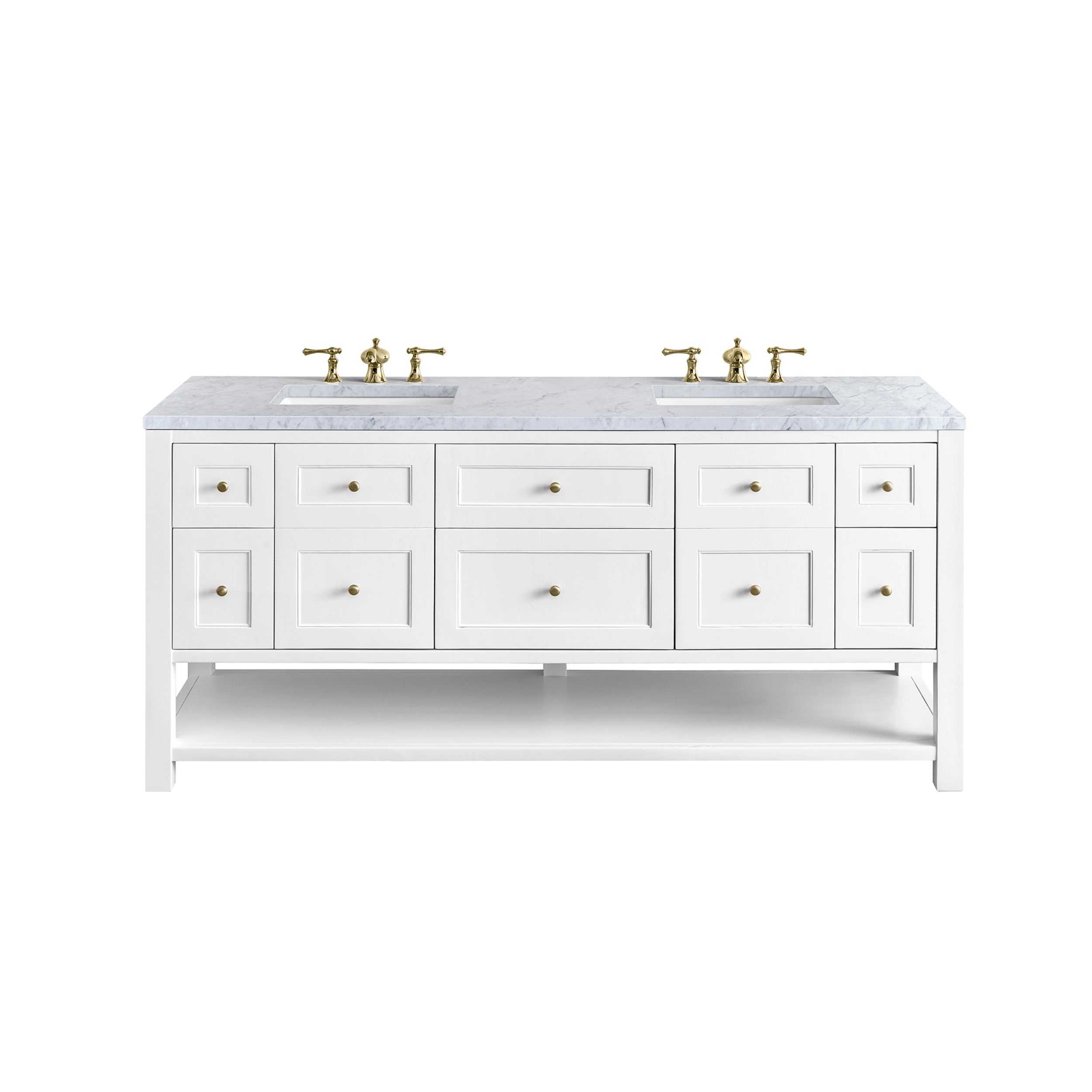 Bright White / Carrara White - 3 Faucet Holes