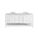 Bright White / Carrara White - 3 Faucet Holes