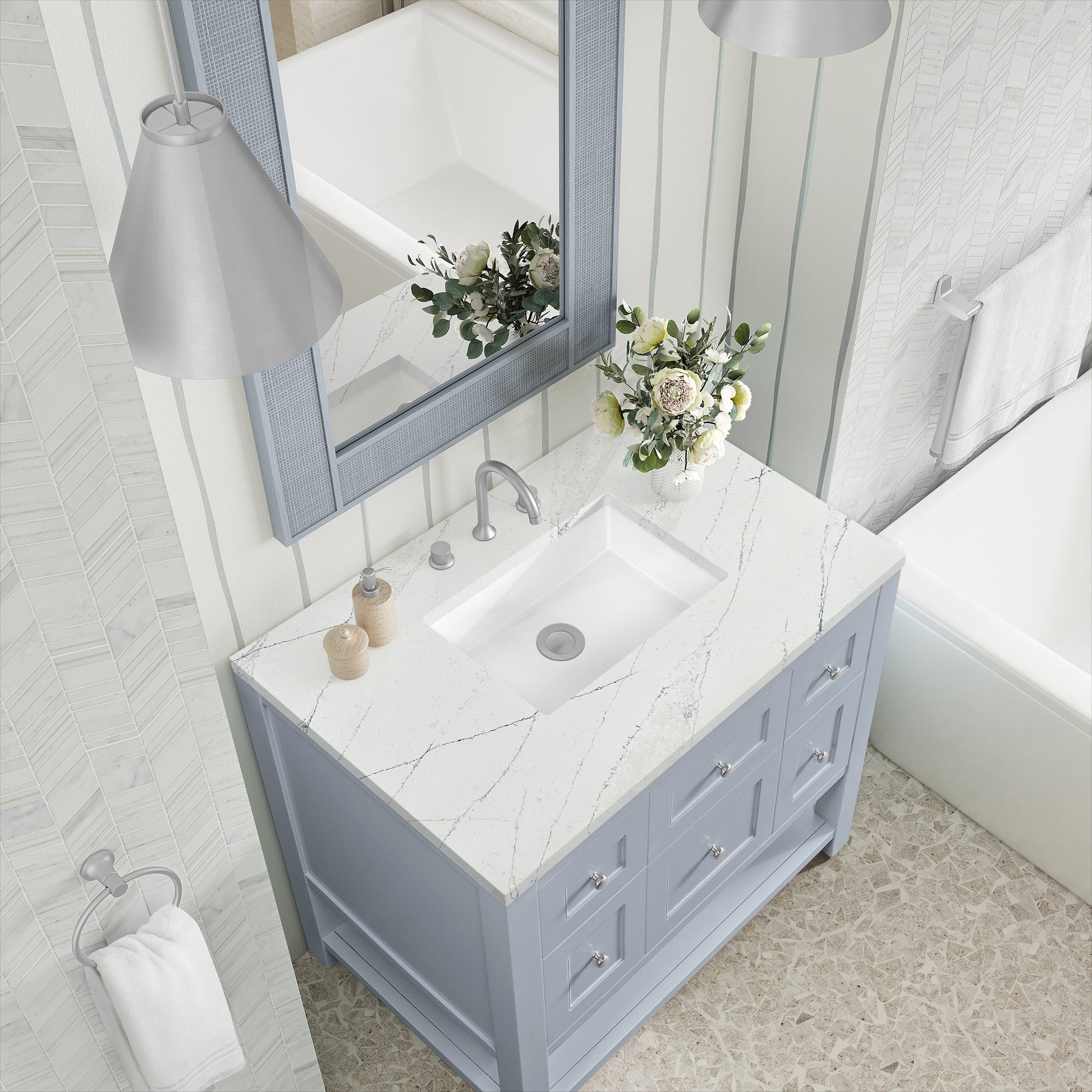 Serenity Blue / Ethereal Noctis - 3 Faucet Holes