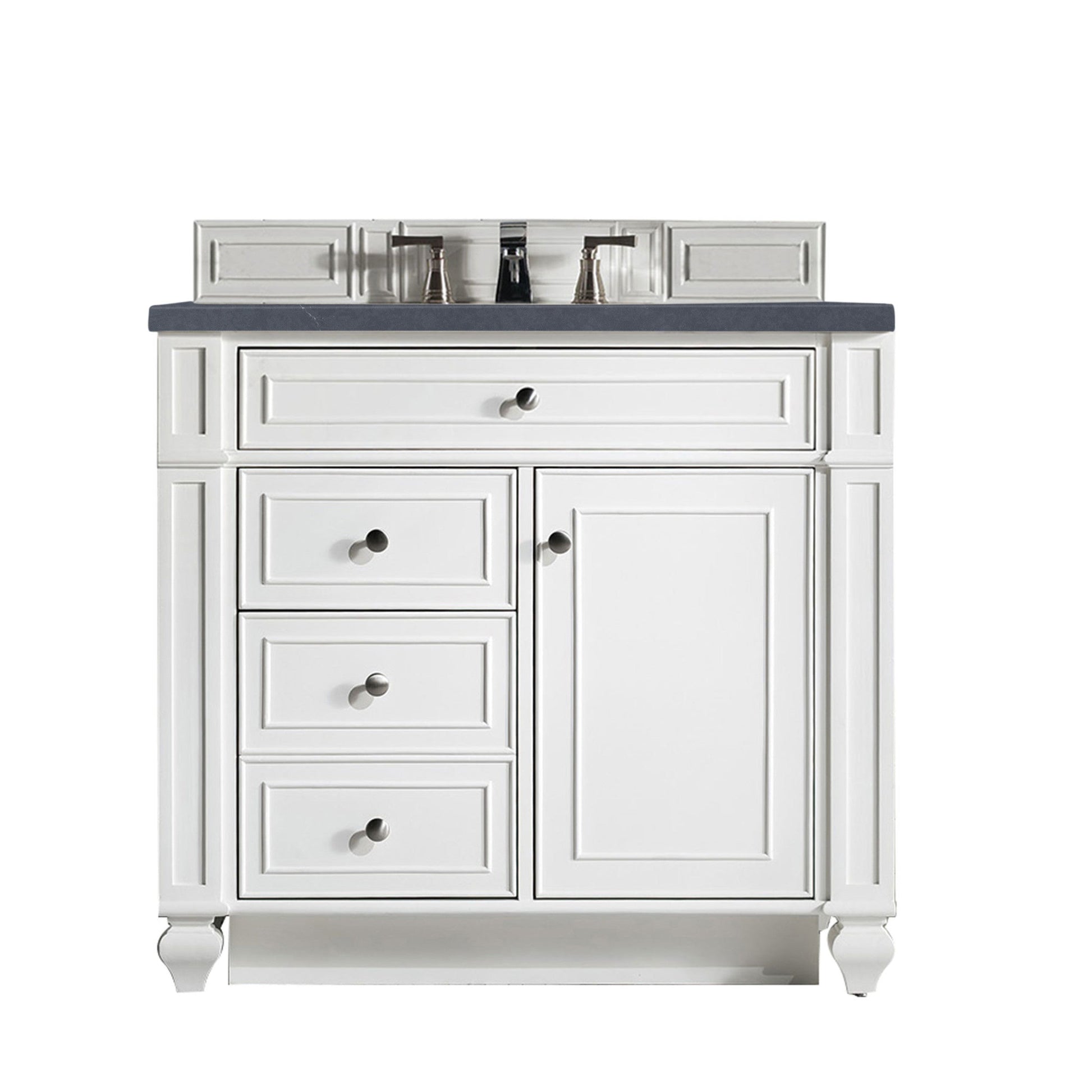 Bright White / Charcoal Soapstone - 3 Faucet Holes