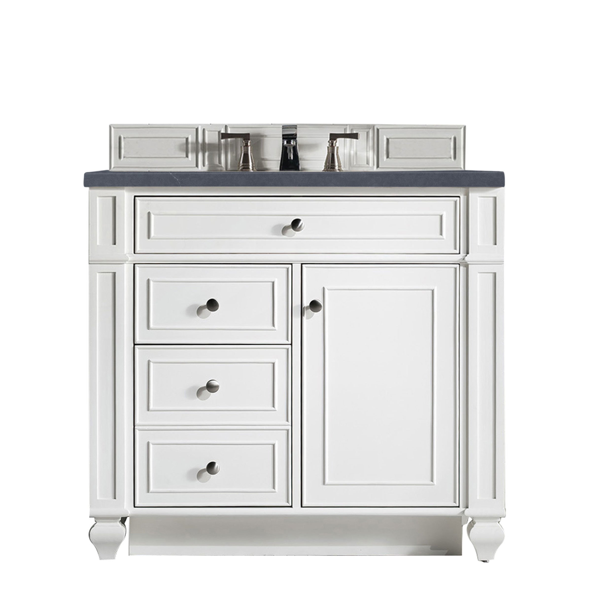 Bright White / Charcoal Soapstone - 3 Faucet Holes
