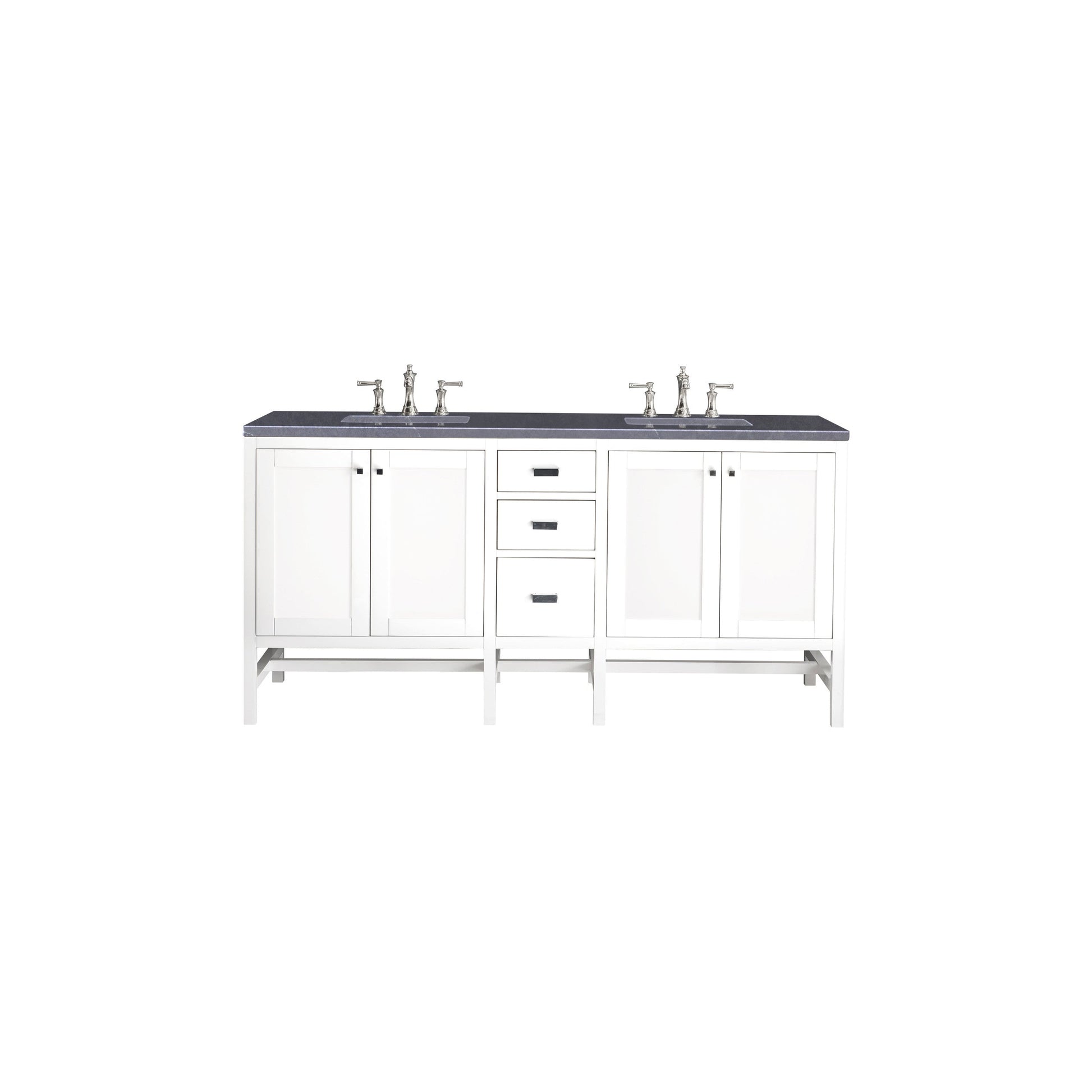 Glossy White / Charcoal Soapstone - 3 Faucet Holes