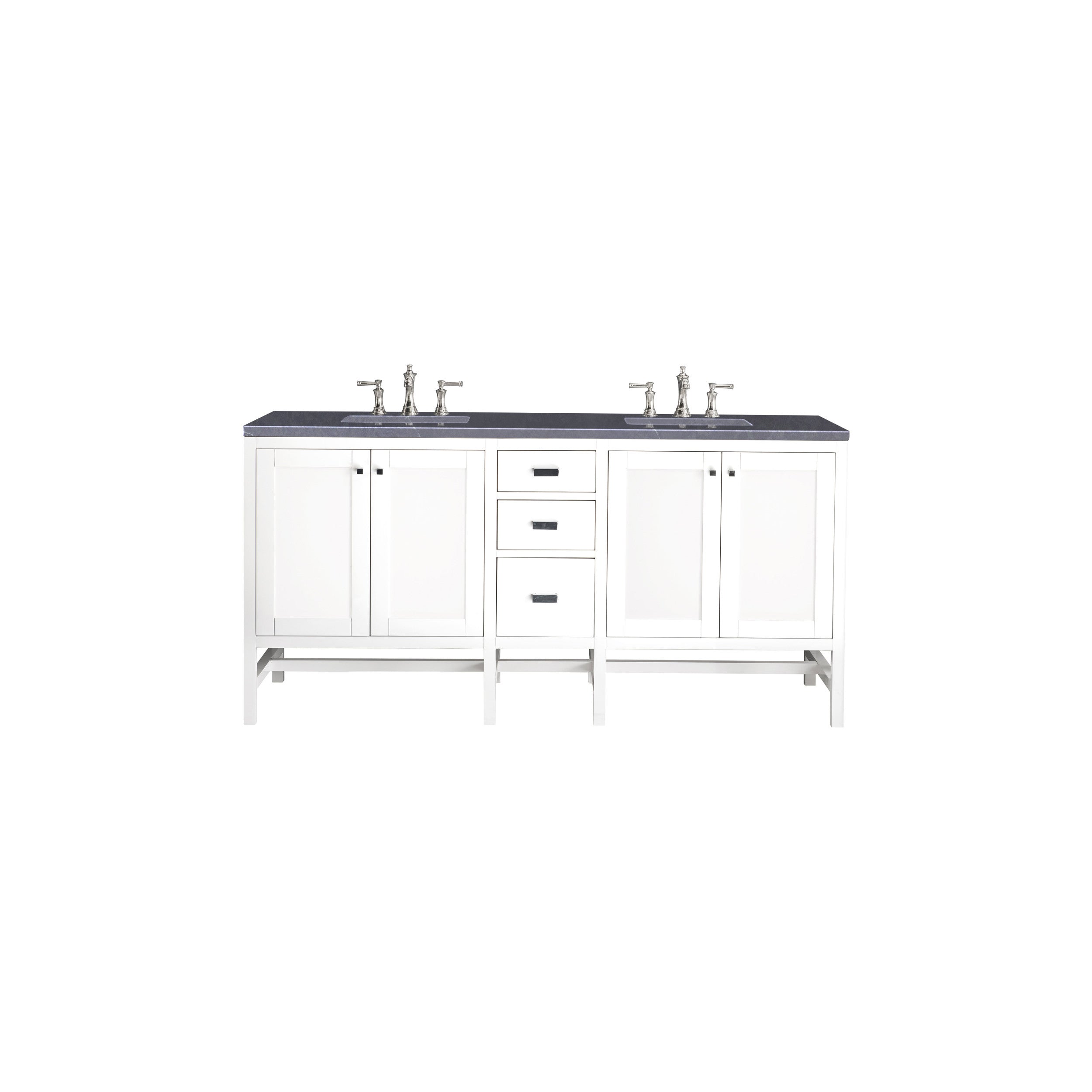 Glossy White / Charcoal Soapstone - 3 Faucet Holes