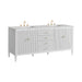 Bright White / Victorian Silver - 3 Faucet Holes