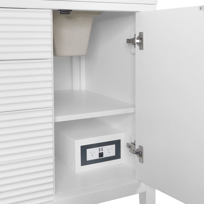 Bright White / White Zeus - 1 Faucet Hole