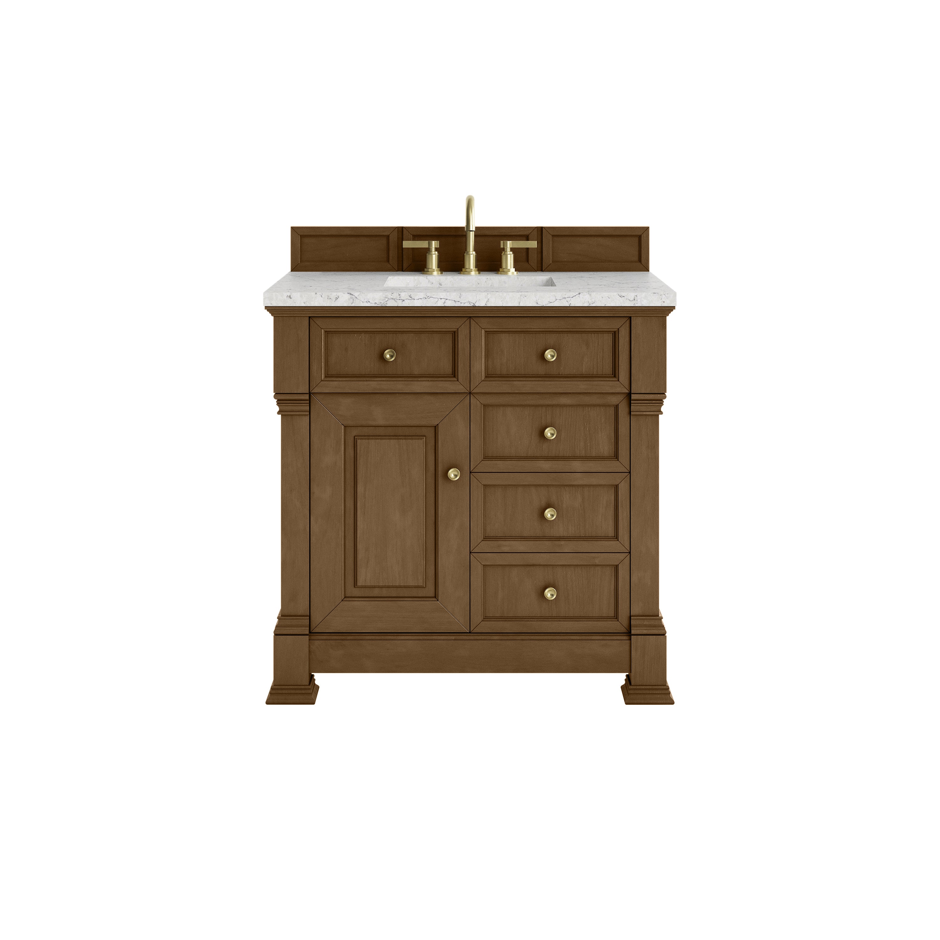 Honey Oak / Eternal Jasmine Pearl - 3 Faucet Holes