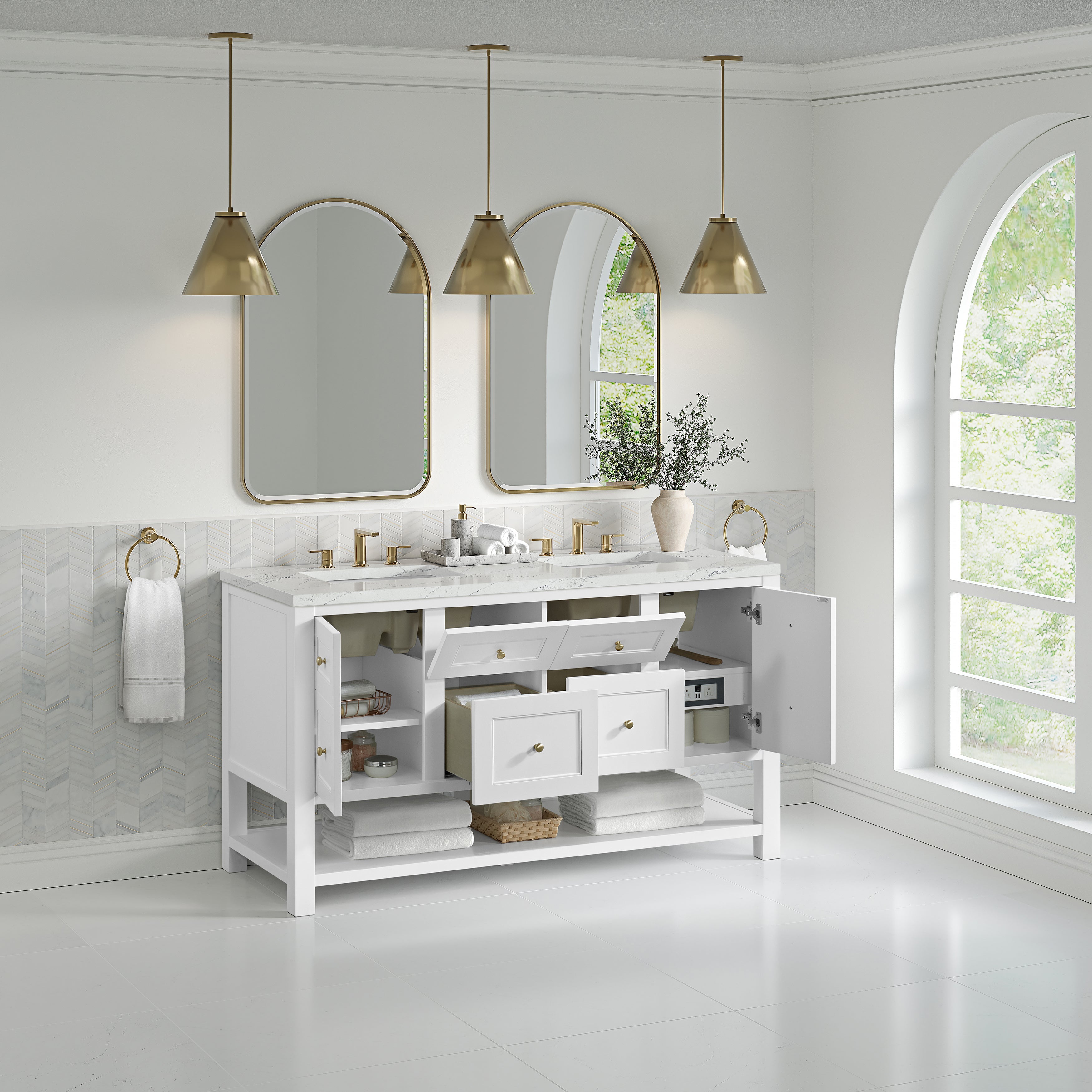 Bright White / Ethereal Noctis - 3 Faucet Holes