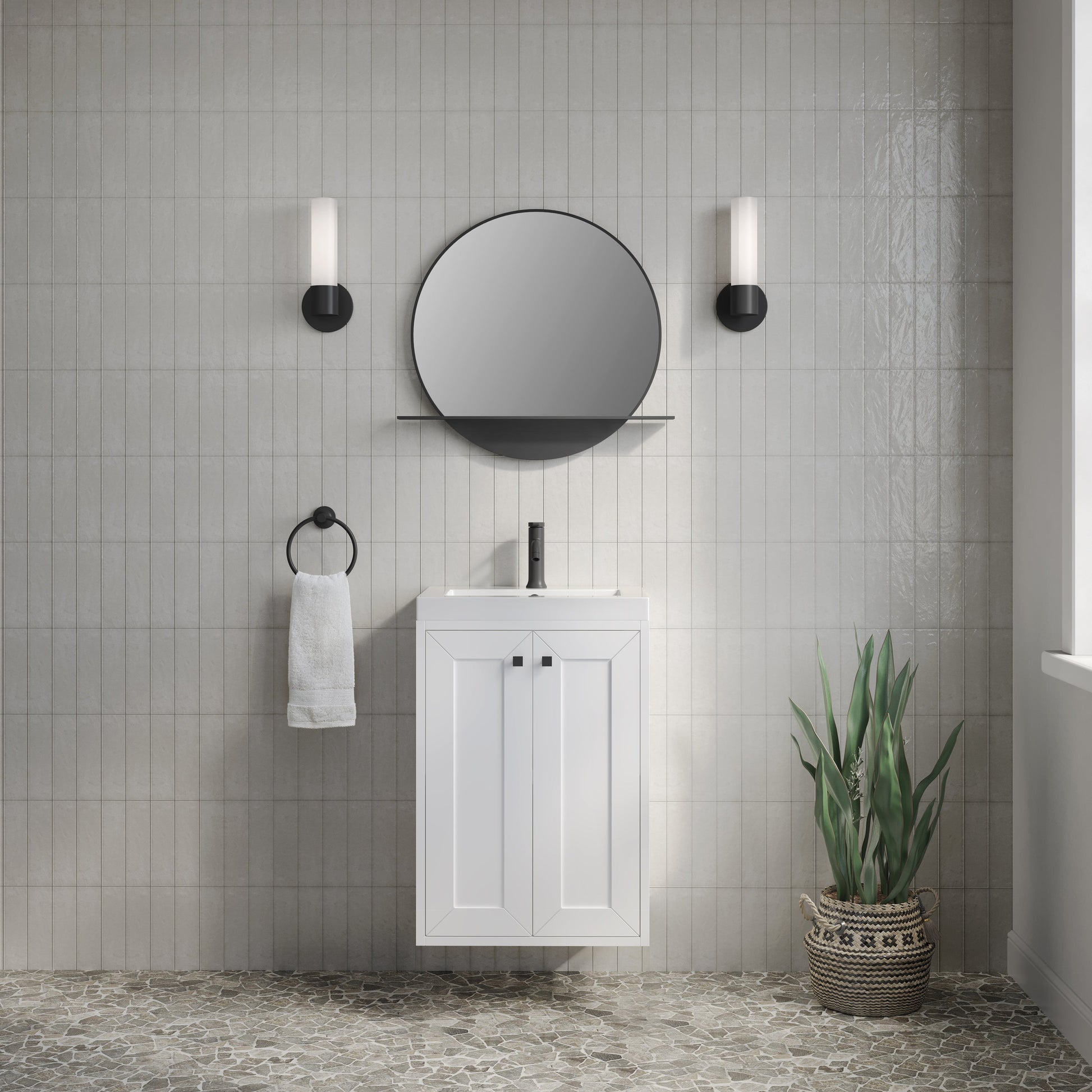 Glossy White / Matte Black