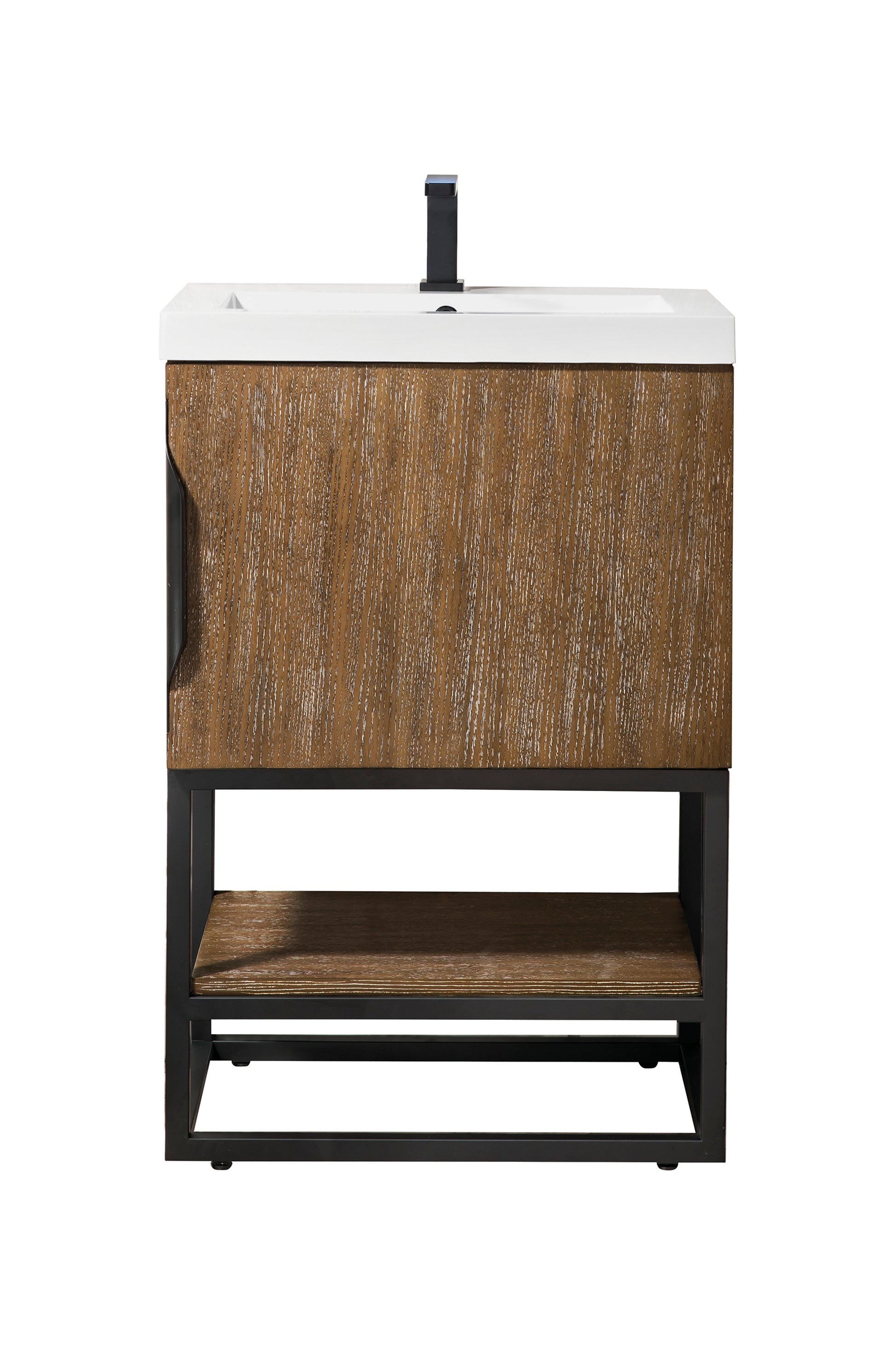 Latte Oak / Matte Black / Glossy White - 1 Faucet Hole