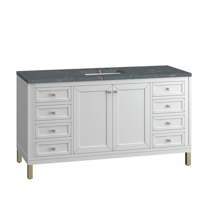 Glossy White / Parisien Bleu - 3 Faucet Holes