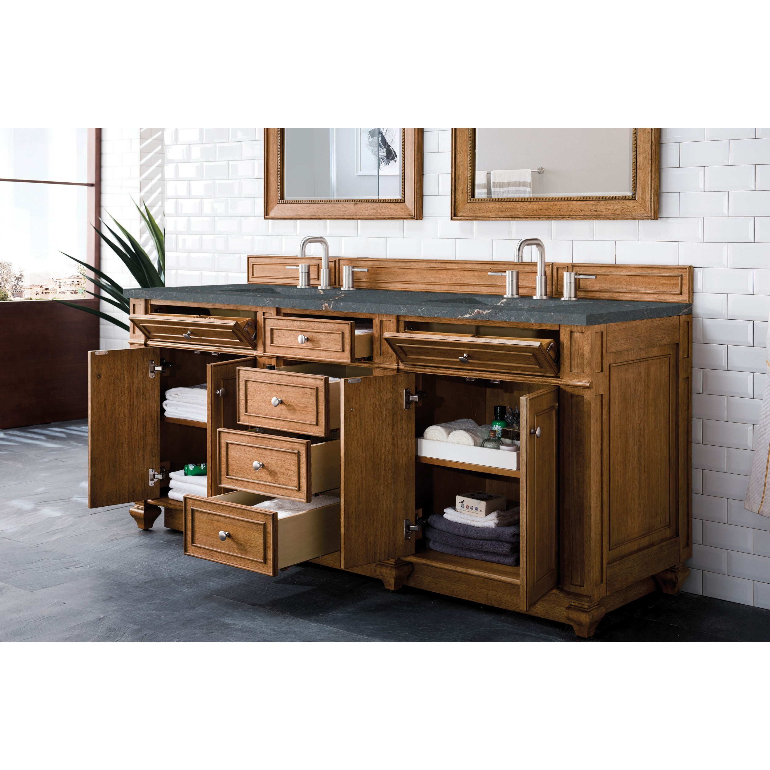 Saddle Brown / Parisien Bleu - 3 Faucet Holes