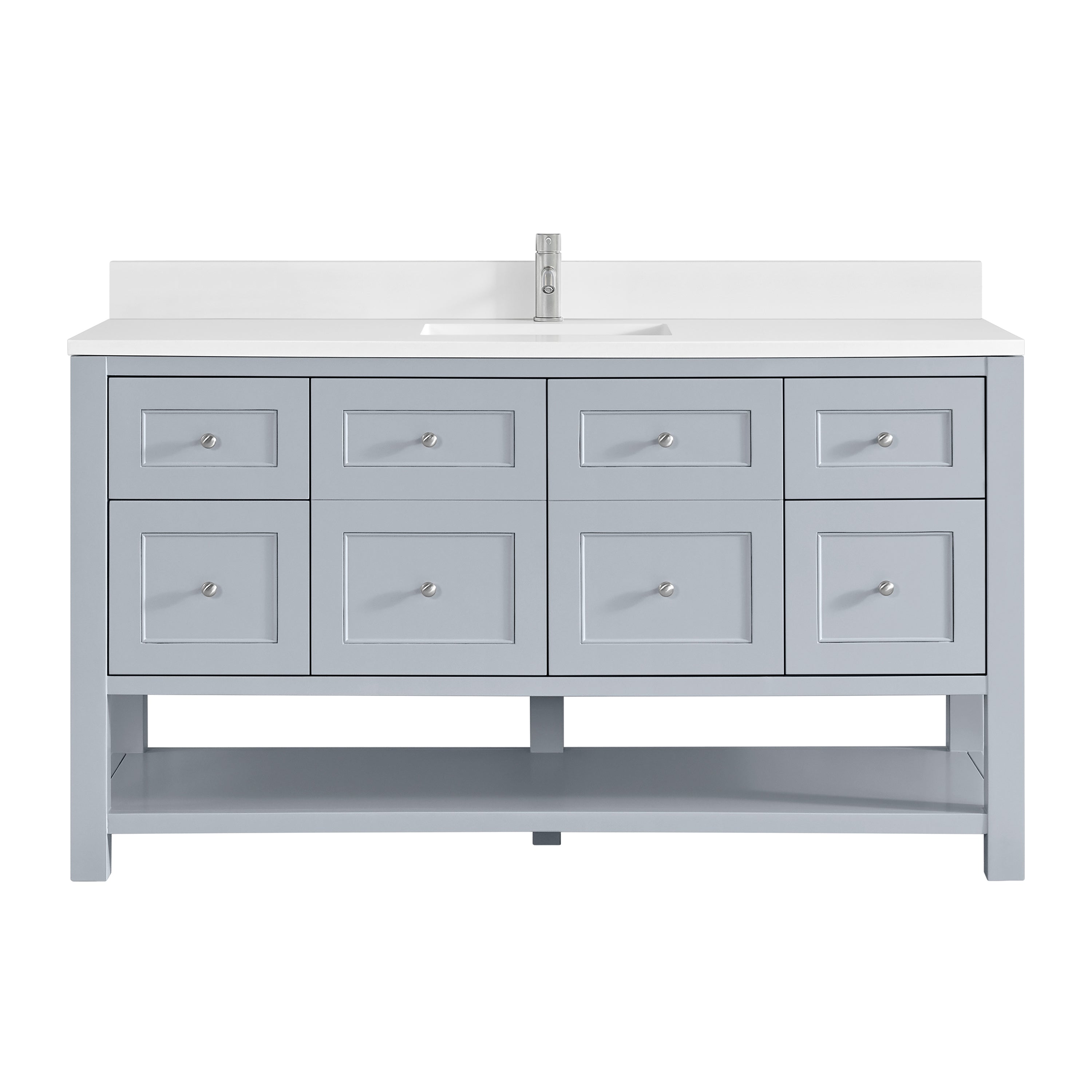 Serenity Blue / White Zeus - 1 Faucet Hole