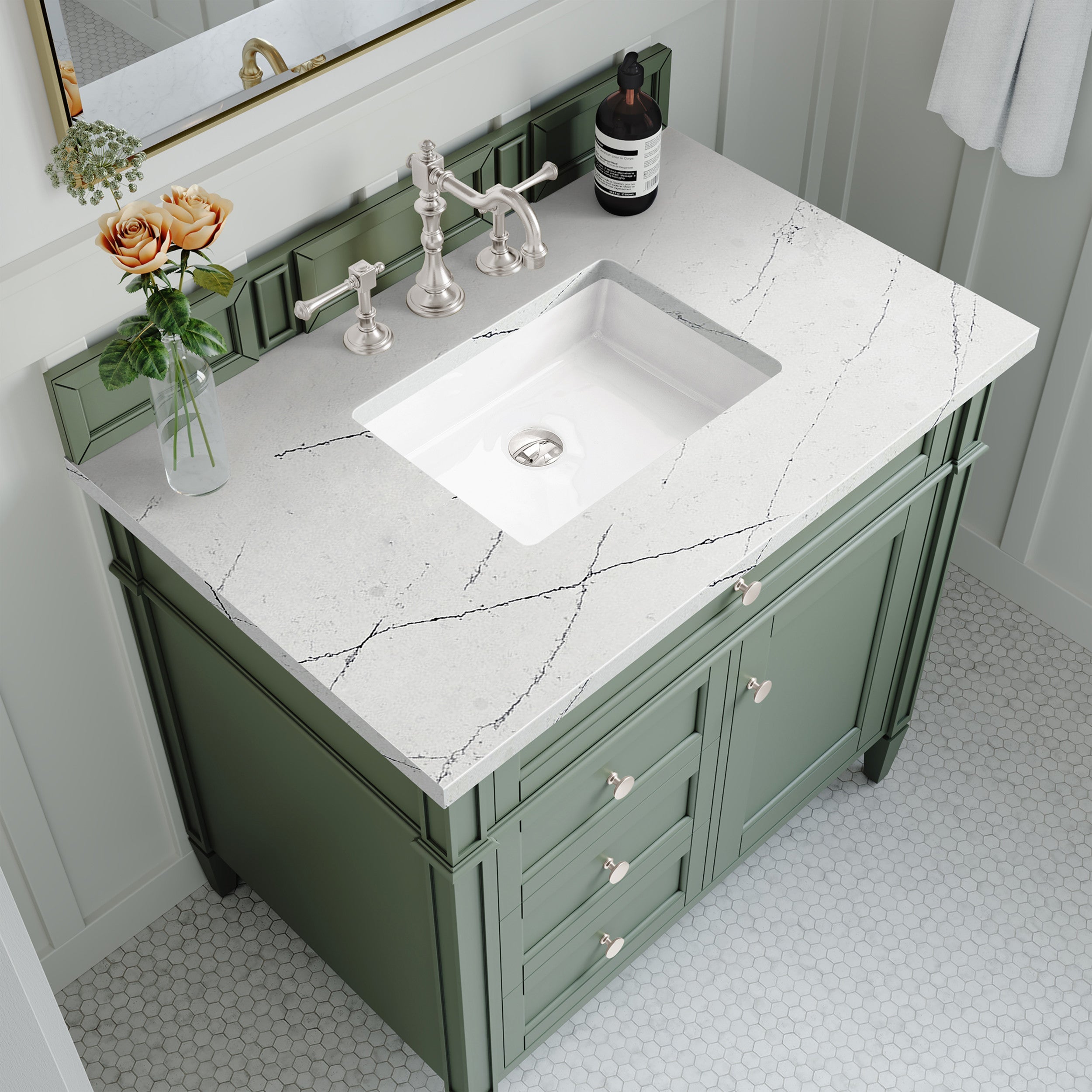 Smokey Celadon / Ethereal Noctis - 3 Faucet Holes