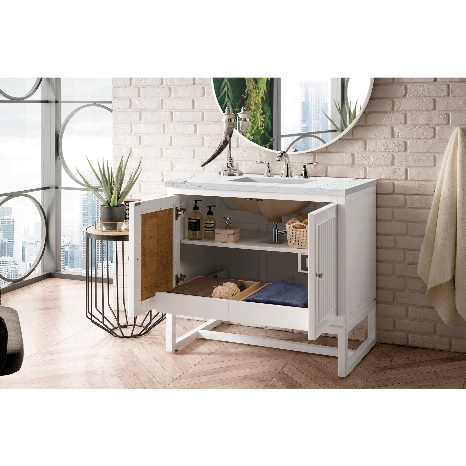 Glossy White / Ethereal Noctis - 3 Faucet Holes