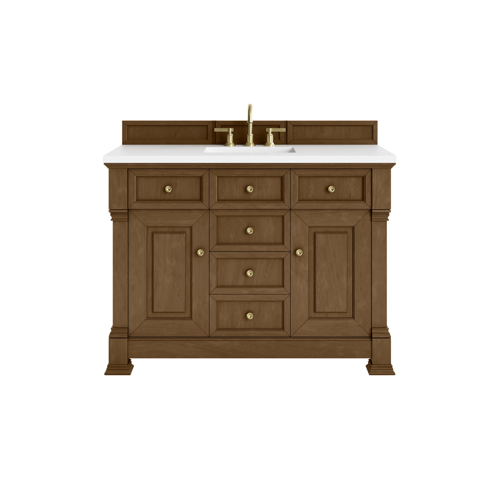 Honey Oak / White Zeus - 3 Faucet Holes