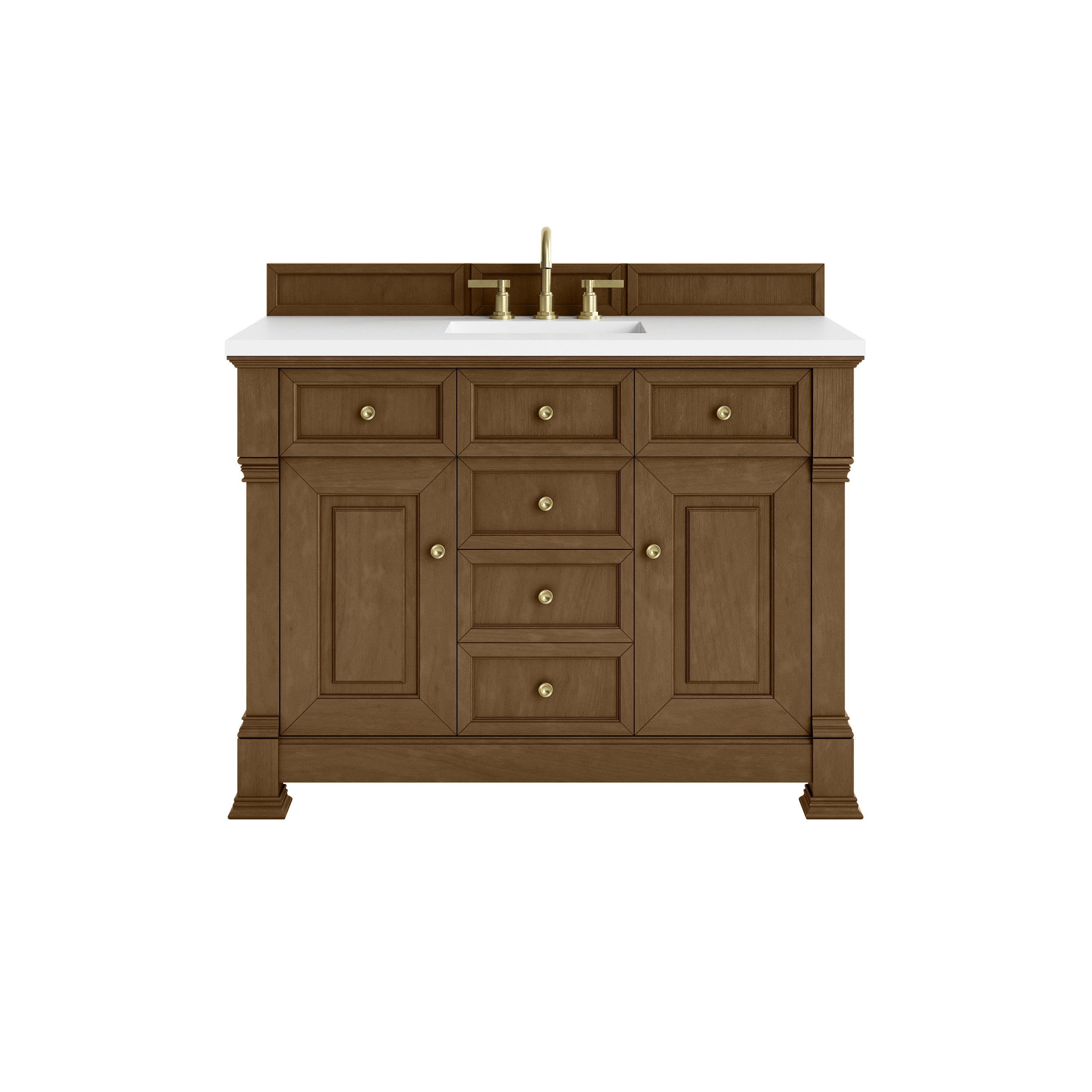 Honey Oak / White Zeus - 3 Faucet Holes