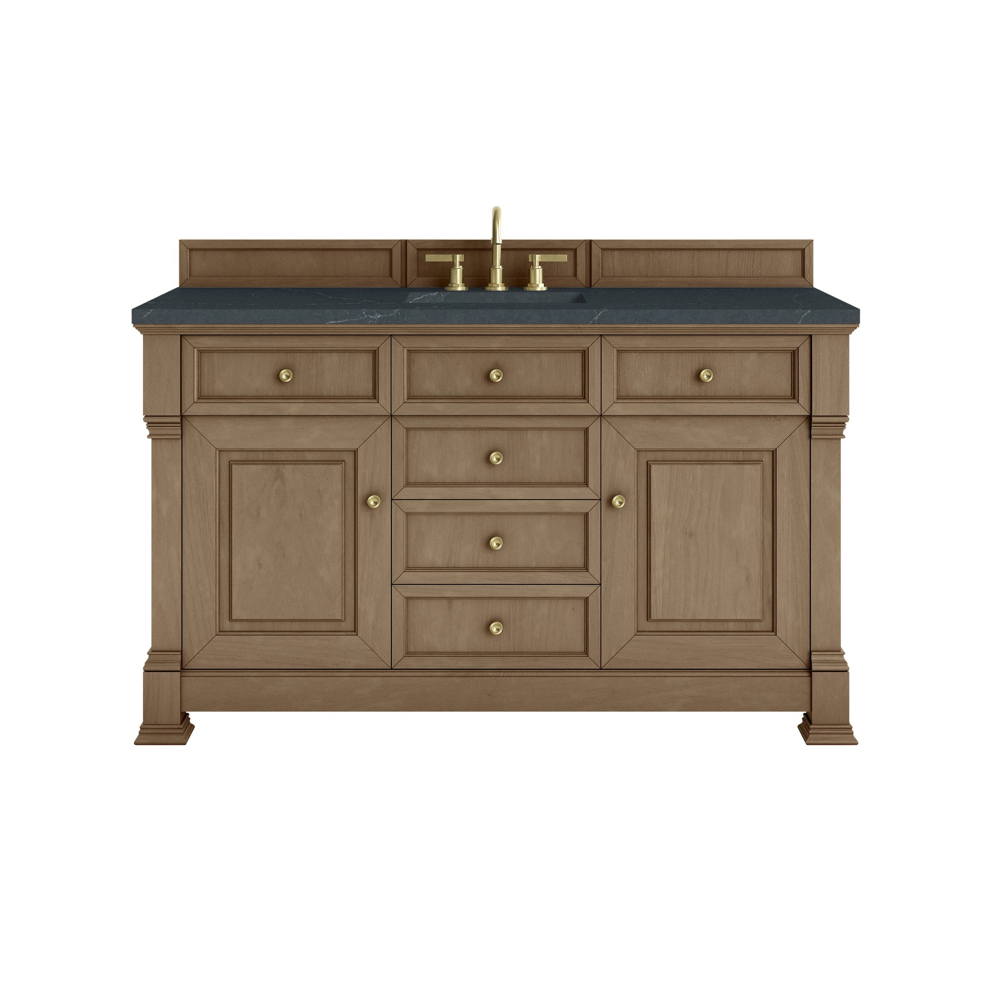 Pecan / Charcoal Soapstone - 3 Faucet Holes