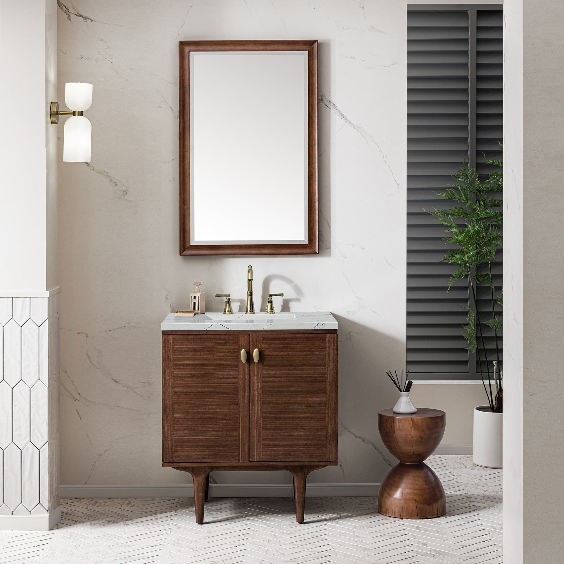 Mid-Century Walnut / Ethereal Noctis - 3 Faucet Holes