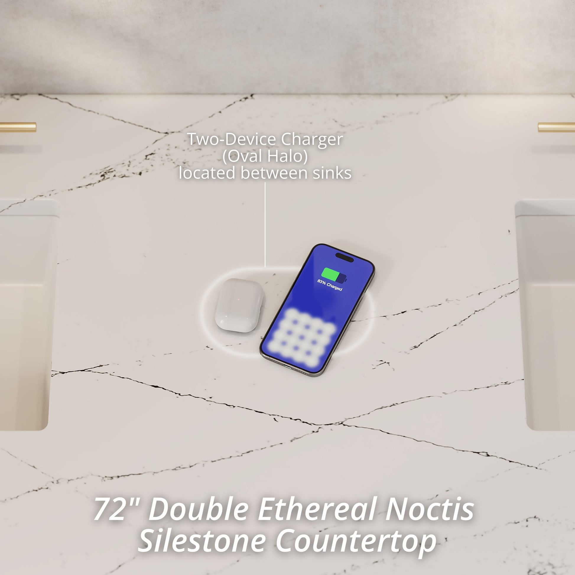 Seaside Oak / Ethereal Noctis - 3 Faucet Holes