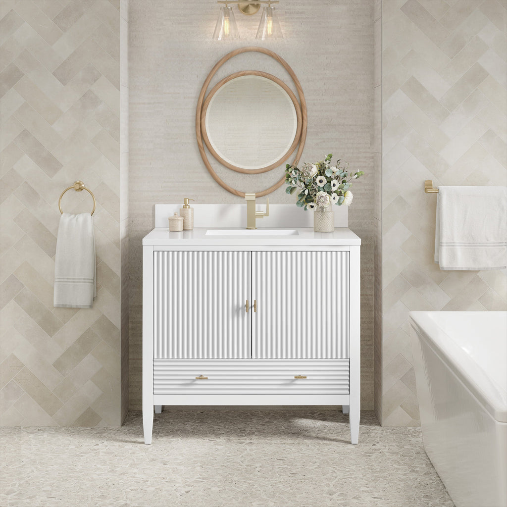 Bright White / White Zeus - 1 Faucet Hole