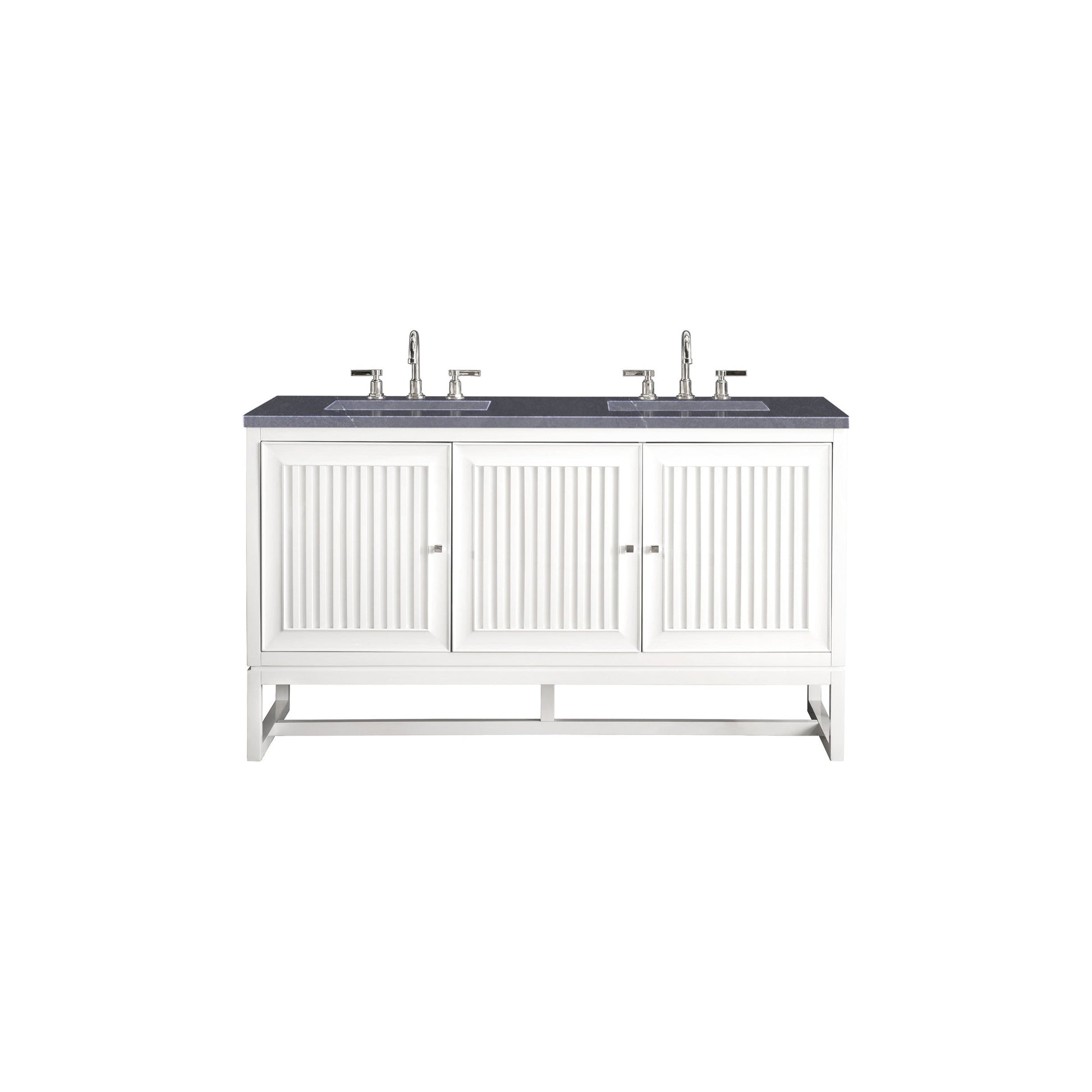 Glossy White / Charcoal Soapstone - 3 Faucet Holes