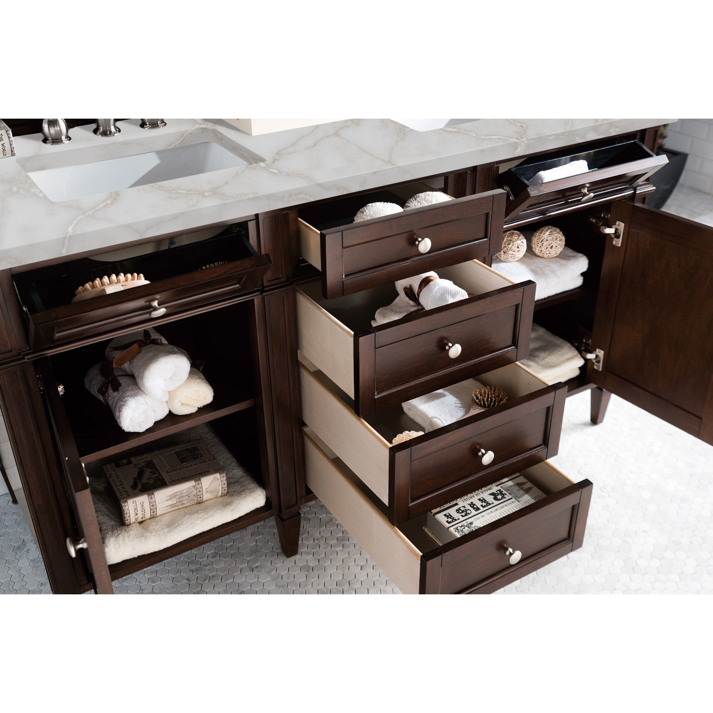 Burnished Mahogany / Victorian Silver - 3 Faucet Holes