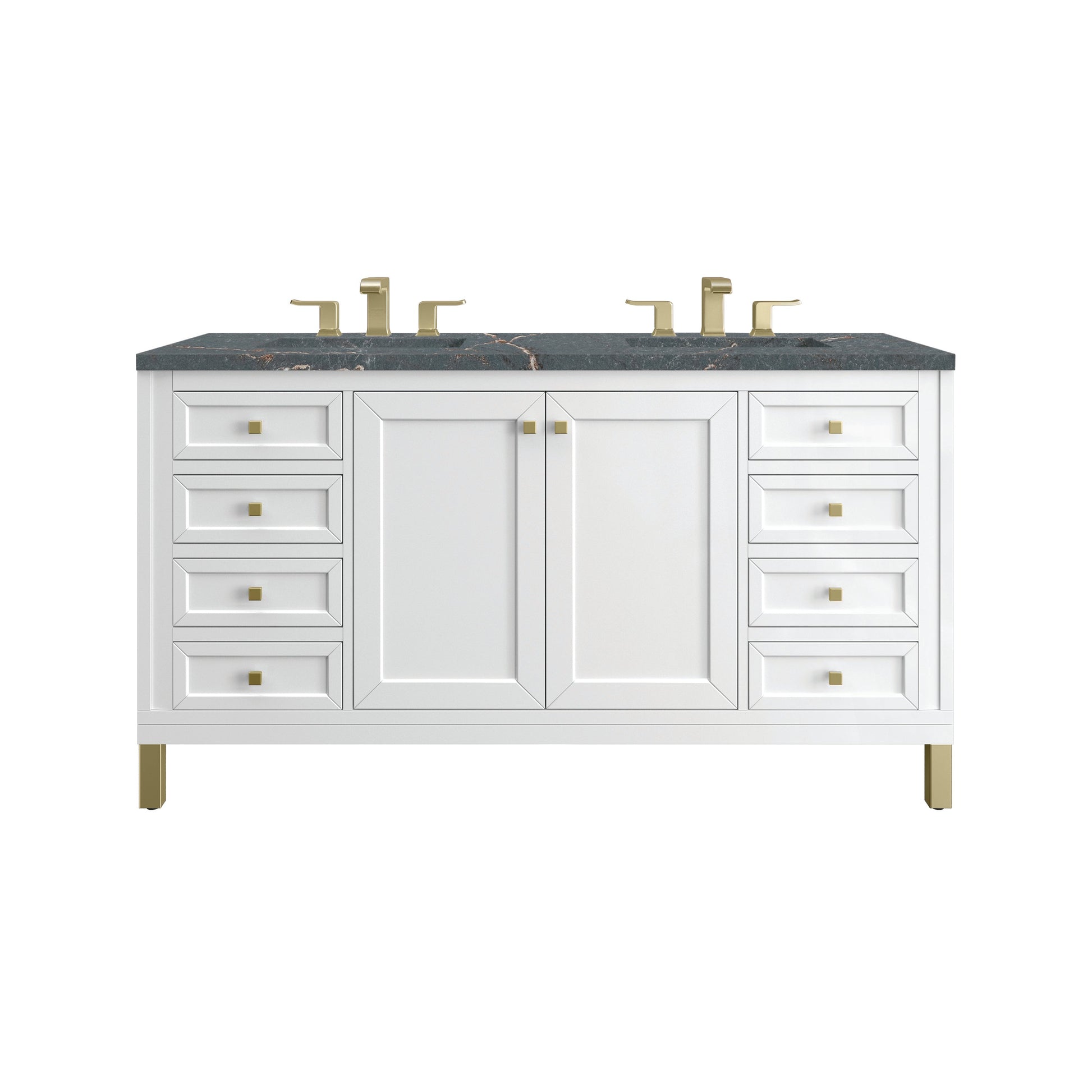 Glossy White / Parisien Bleu - 3 Faucet Holes