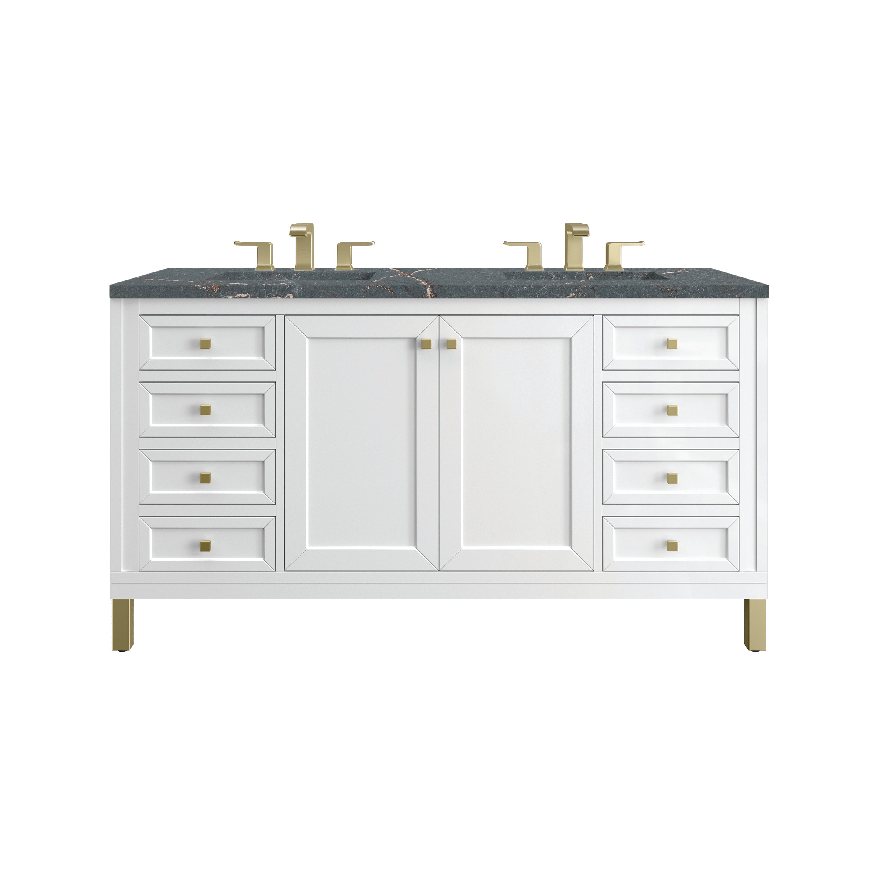 Glossy White / Parisien Bleu - 3 Faucet Holes