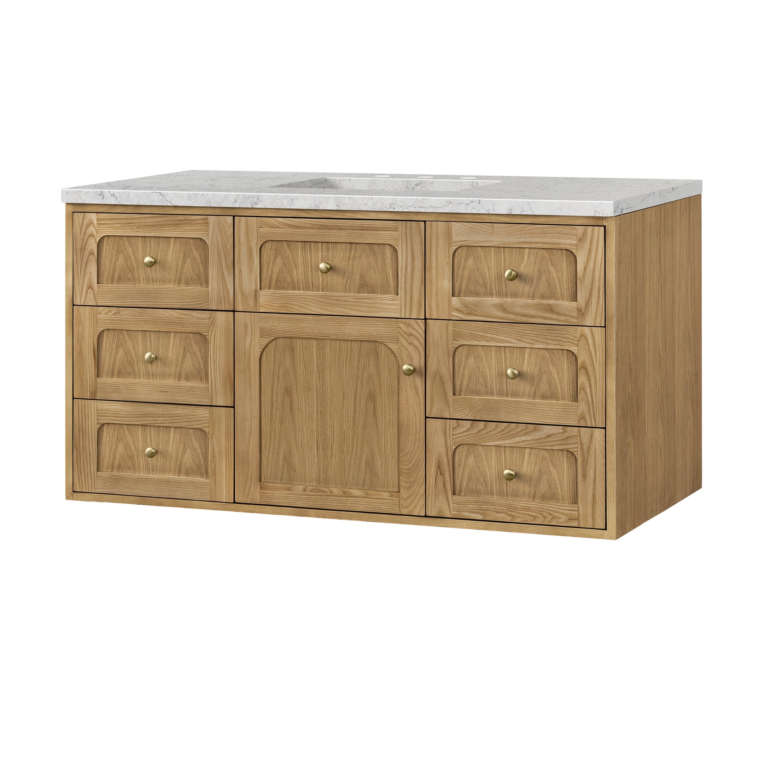 Light Natural Oak / Eternal Jasmine Pearl - 3 Faucet Holes